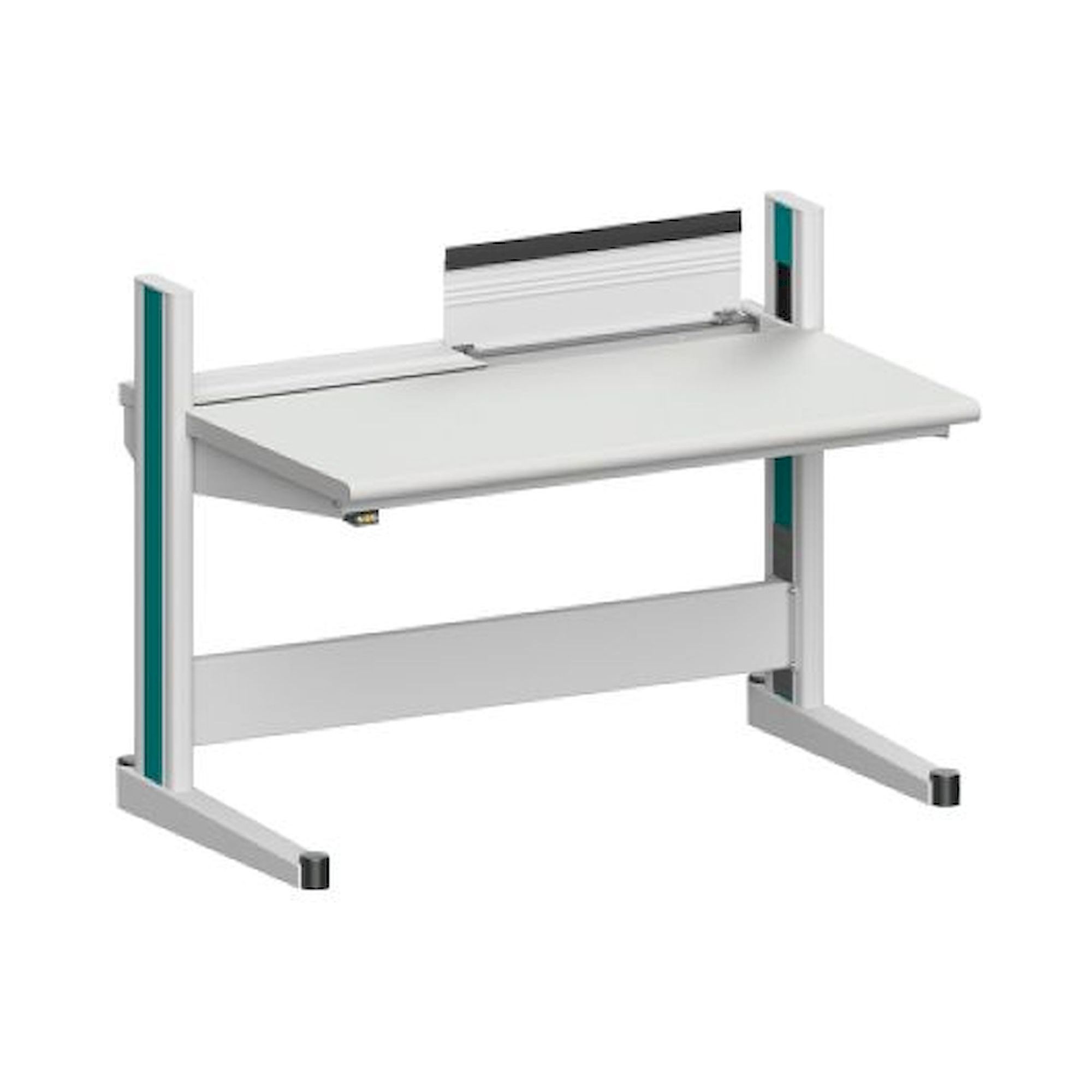 Karl 10.305.22. ESD-Arbeitstisch Quadro Grundelement inklusive Kabelwanne mit Klappe, 1300x880x1000 mm