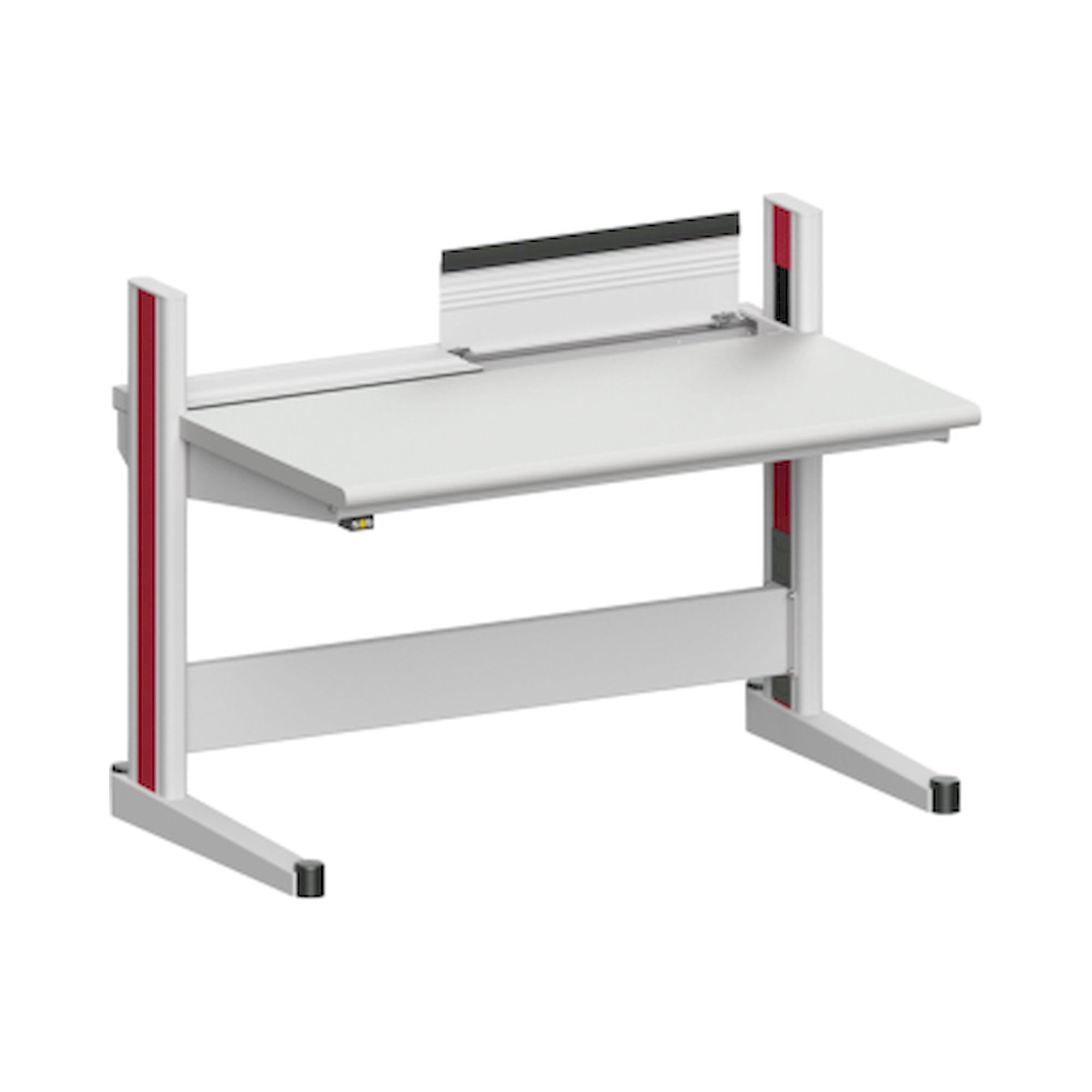 Karl 10.305.24. ESD-Arbeitstisch Quadro Grundelement inklusive Kabelwanne mit Klappe, 1300x880x1000 mm