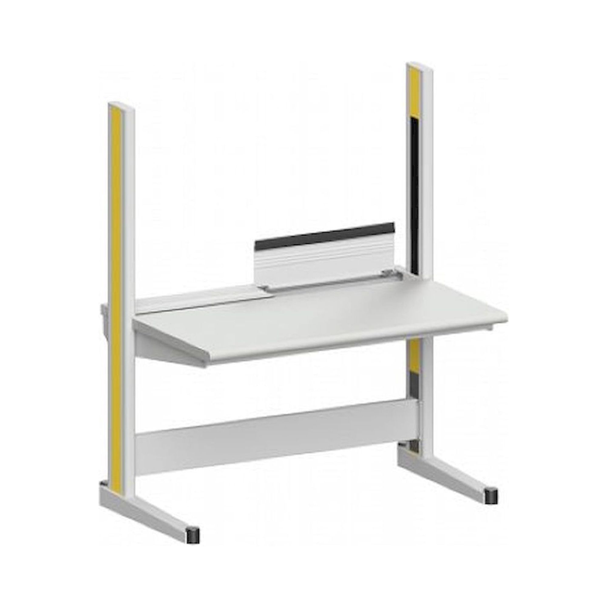 Karl 10.310.16. Arbeitstisch Quadro Grundelement inklusive Kabelwanne mit Klappe, 1300x880x1600 mm