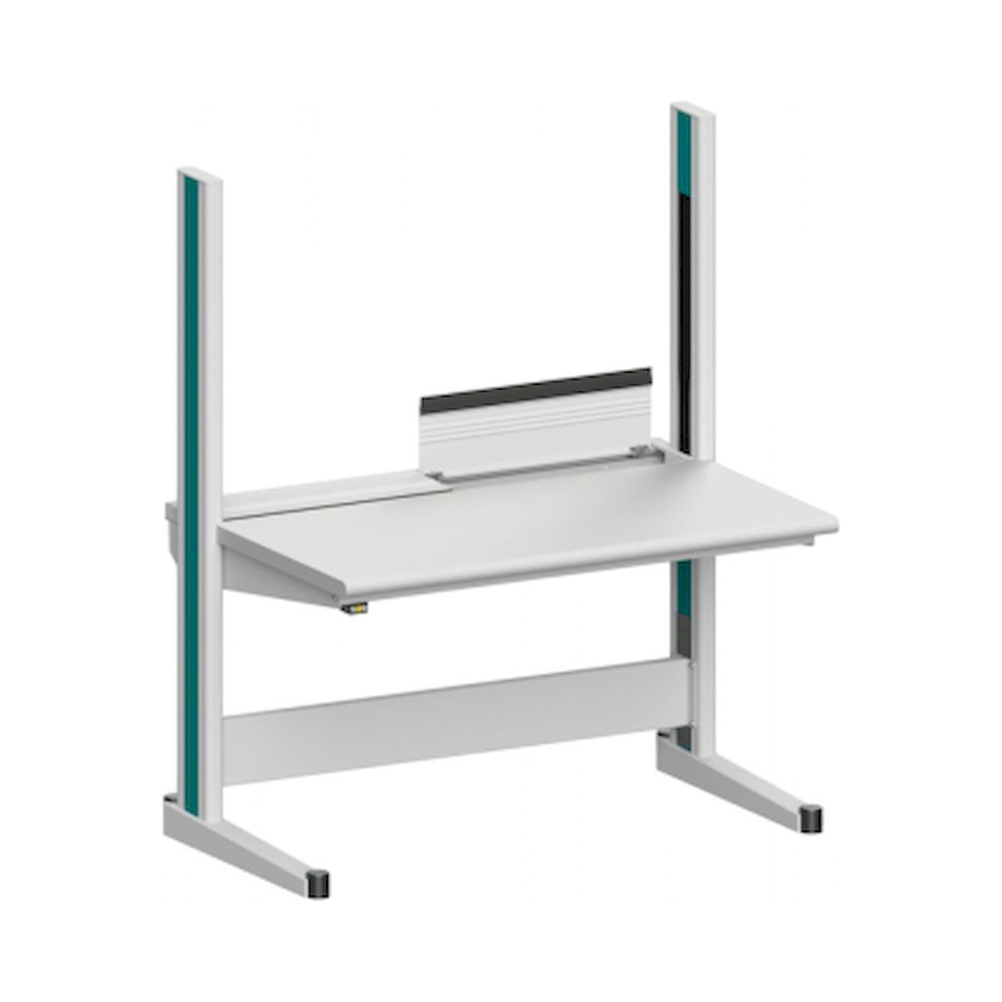 Karl 10.310.22. ESD-Arbeitstisch Quadro Grundelement inklusive Kabelwanne mit Klappe, 1300x880x1600 mm