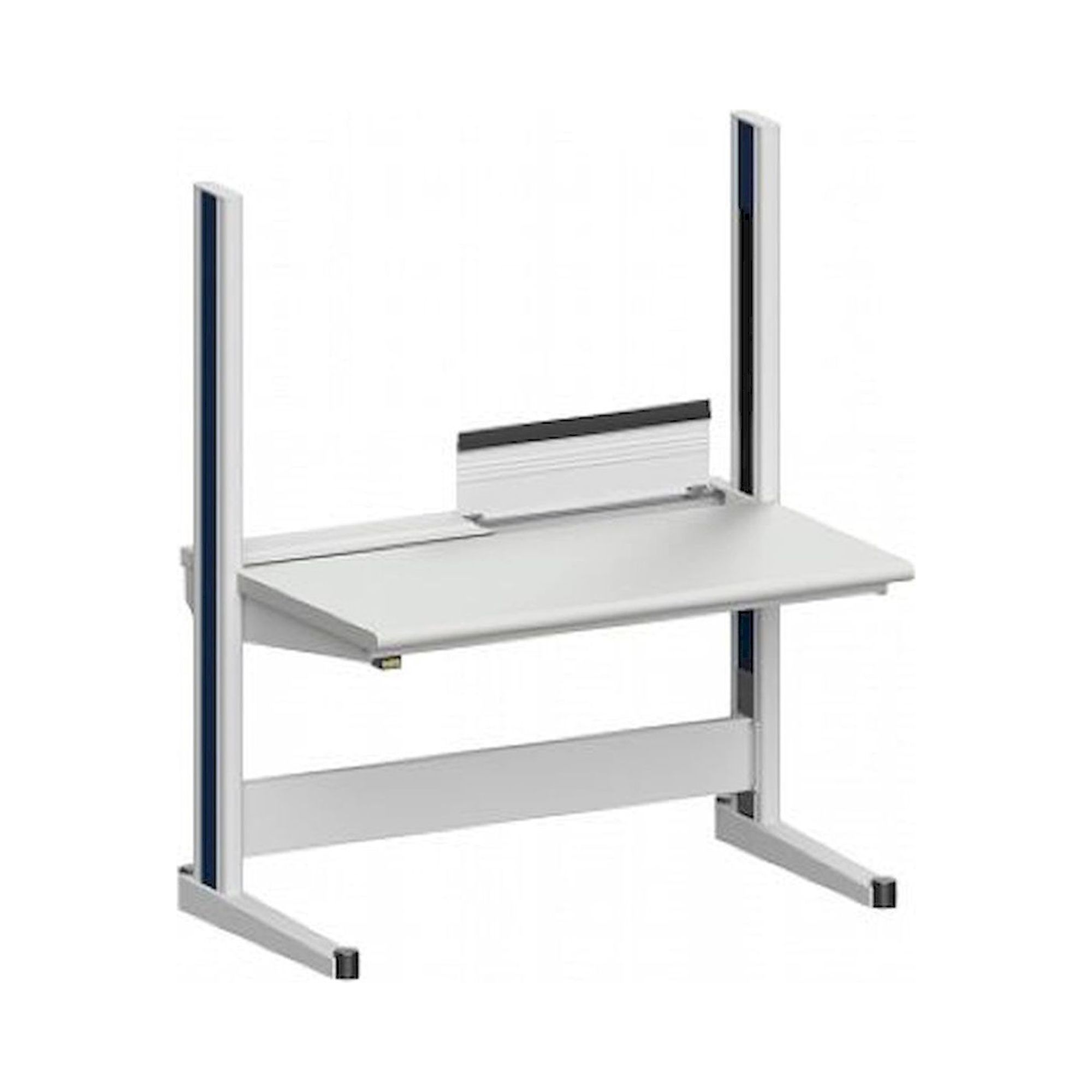 Karl 10.310.23. ESD-Arbeitstisch Quadro Grundelement inklusive Kabelwanne mit Klappe, 1300x880x1600 mm