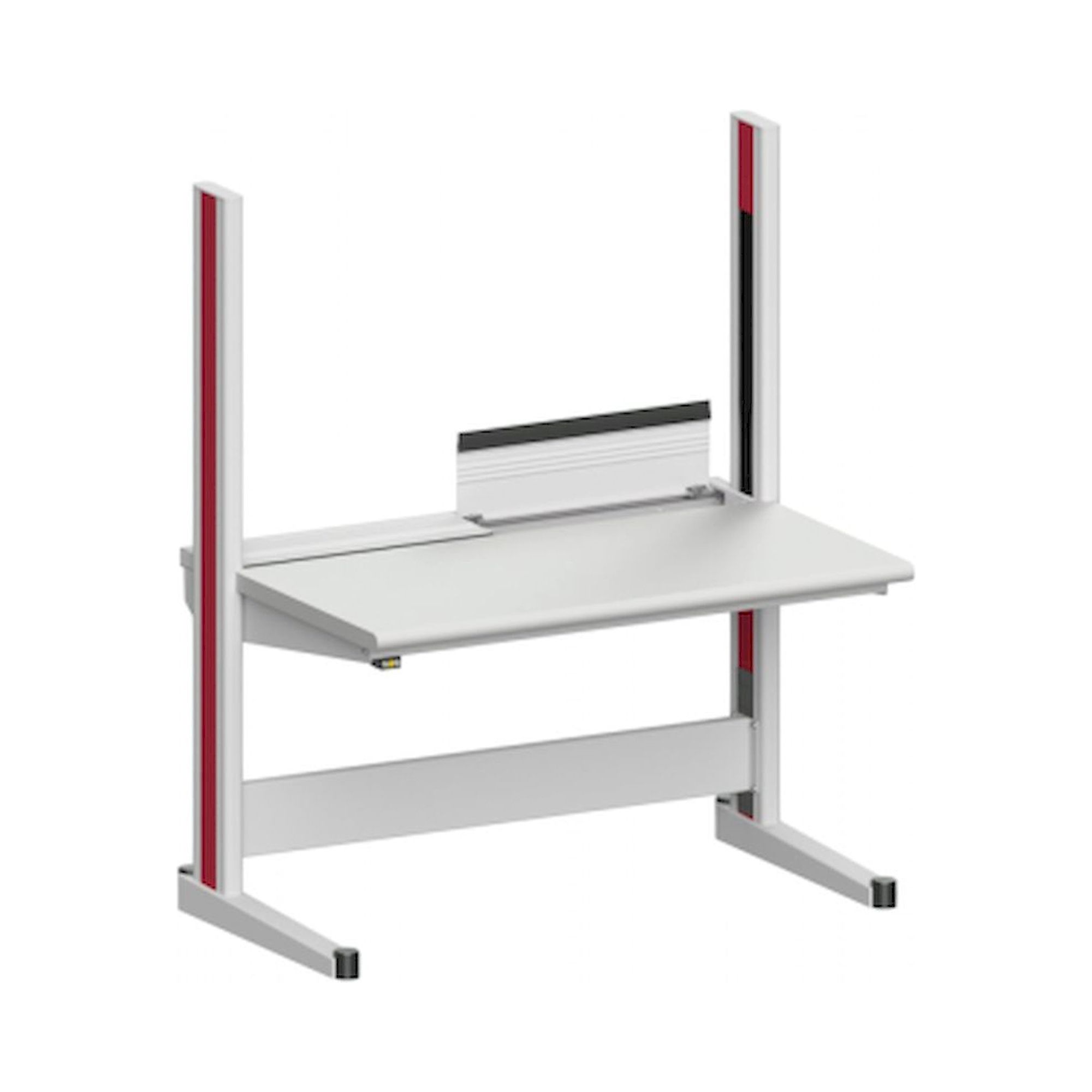 Karl 10.310.24. ESD-Arbeitstisch Quadro Grundelement inklusive Kabelwanne mit Klappe, 1300x880x1600 mm