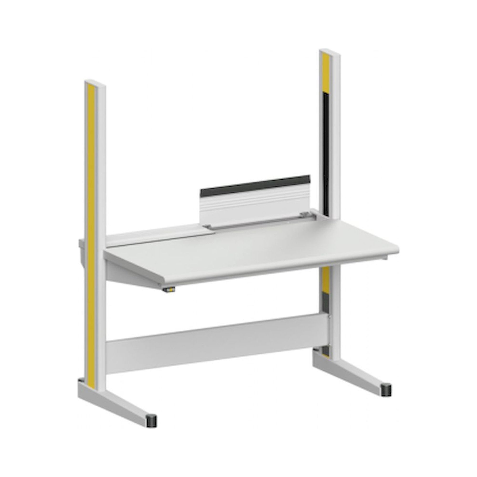 Karl 10.310.26. ESD-Arbeitstisch Quadro Grundelement inklusive Kabelwanne mit Klappe, 1300x880x1600 mm