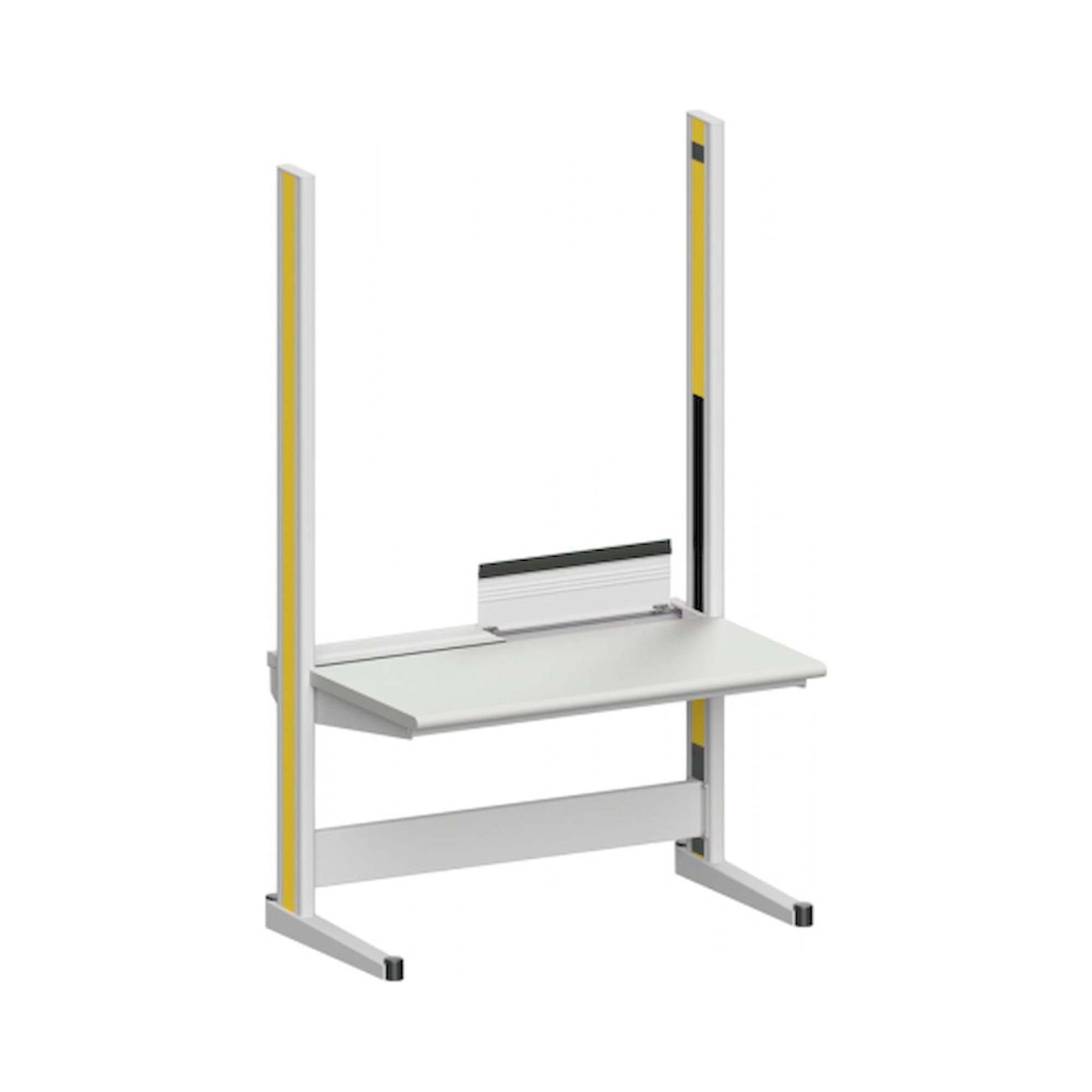 Karl 10.315.16. Arbeitstisch Quadro Grundelement inklusive Kabelwanne mit Klappe, 1300x880x2200 mm