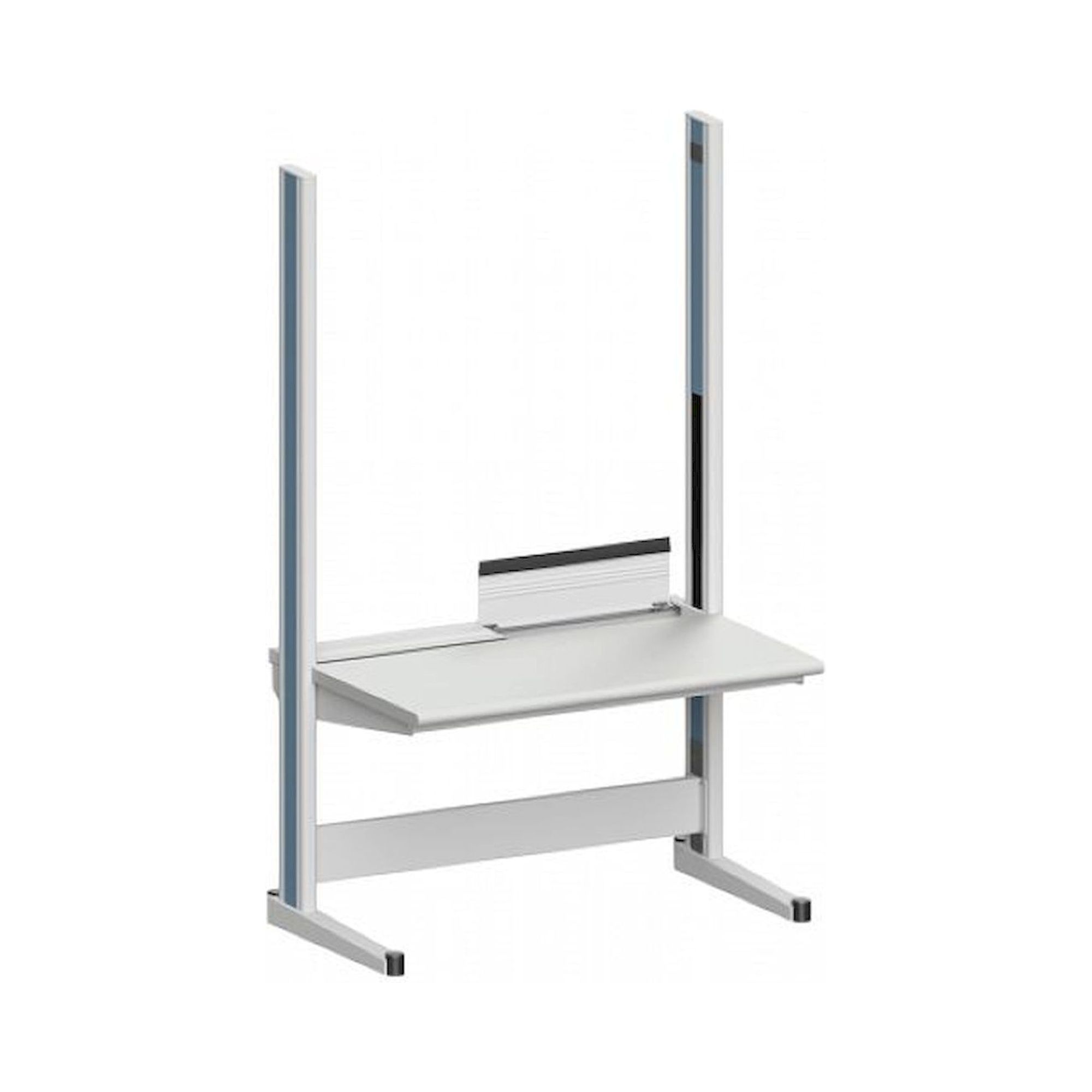 Karl 10.315.18. Arbeitstisch Quadro Grundelement inklusive Kabelwanne mit Klappe, 1300x880x2200 mm