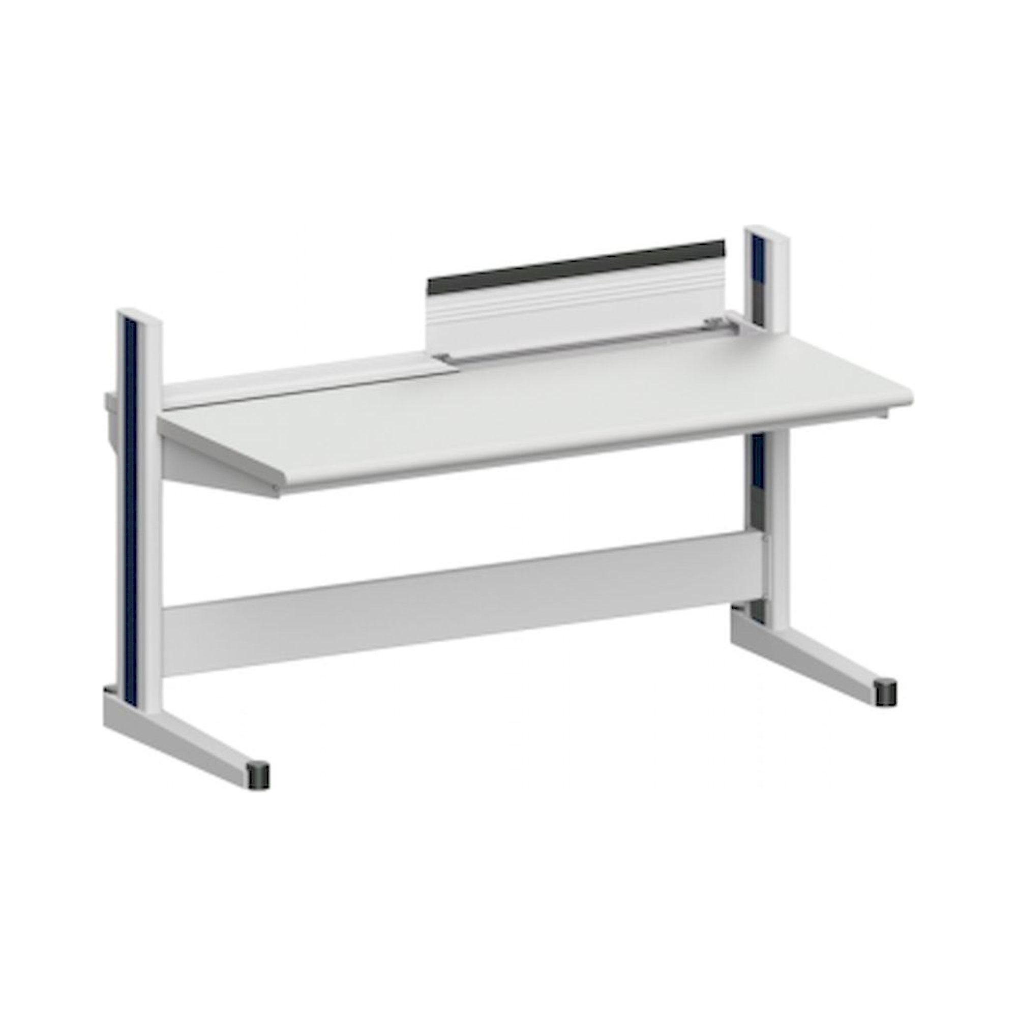 Karl 10.325.13. Arbeitstisch Quadro Grundelement inklusive Kabelwanne mit Klappe, 1650x880x1000 mm