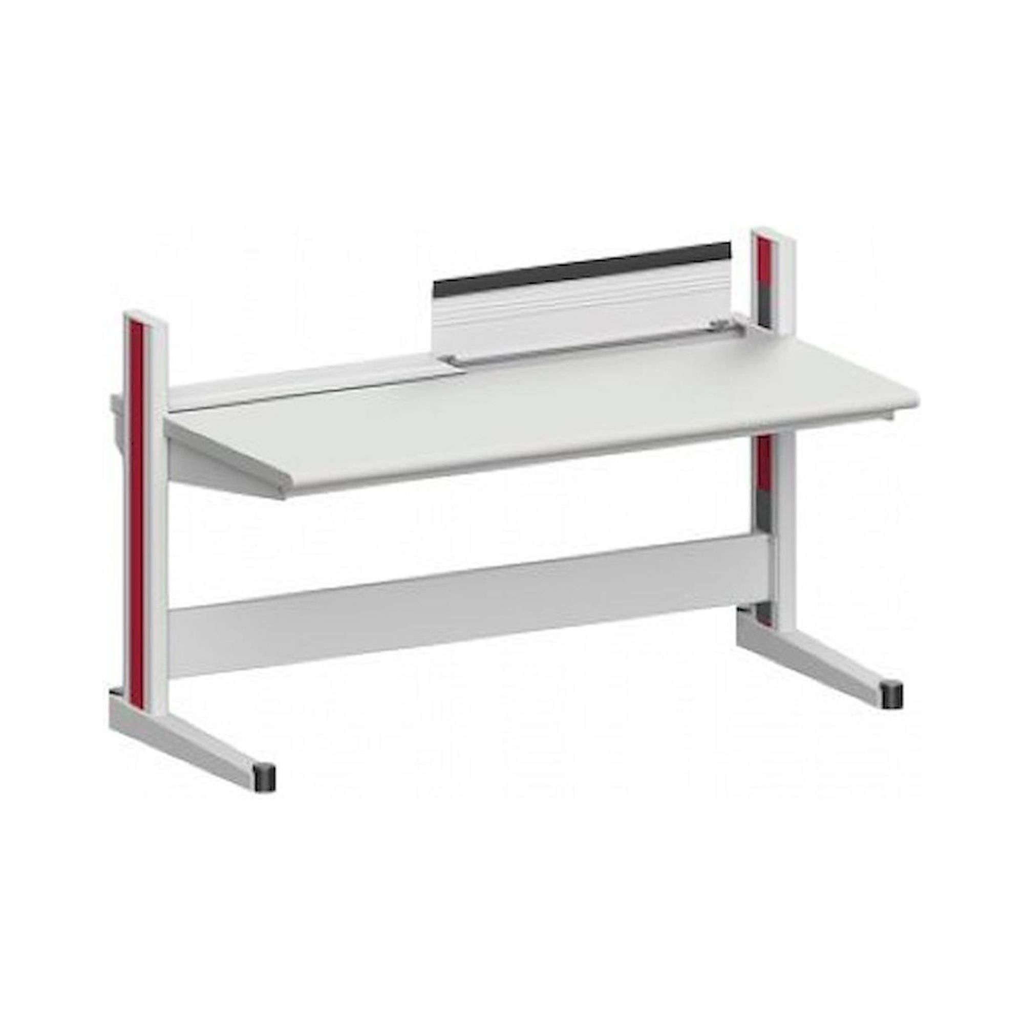 Karl 10.325.14. Arbeitstisch Quadro Grundelement inklusive Kabelwanne mit Klappe, 1650x880x1000 mm