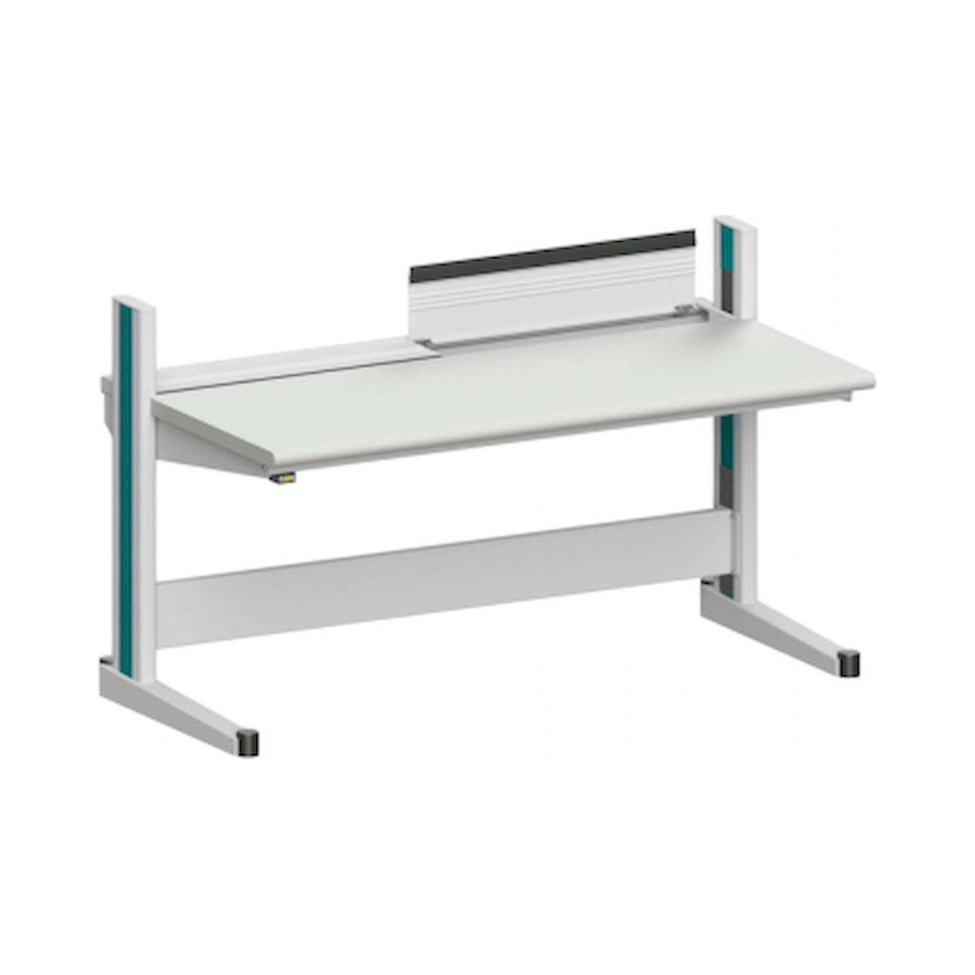 Karl 10.325.22. ESD-Arbeitstisch Quadro Grundelement inklusive Kabelwanne mit Klappe, 1650x880x1000 mm