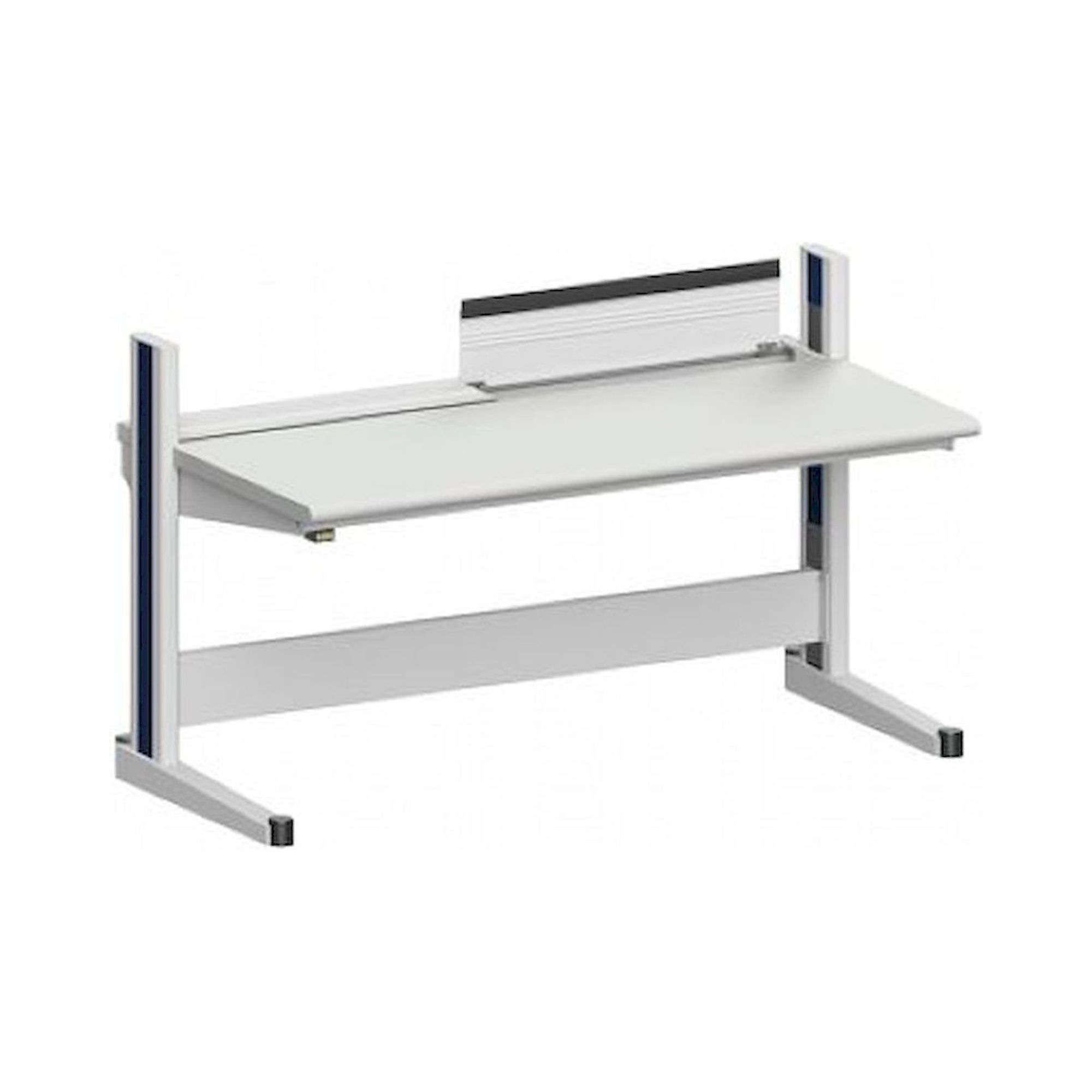 Karl 10.325.23. ESD-Arbeitstisch Quadro Grundelement inklusive Kabelwanne mit Klappe, 1650x880x1000 mm