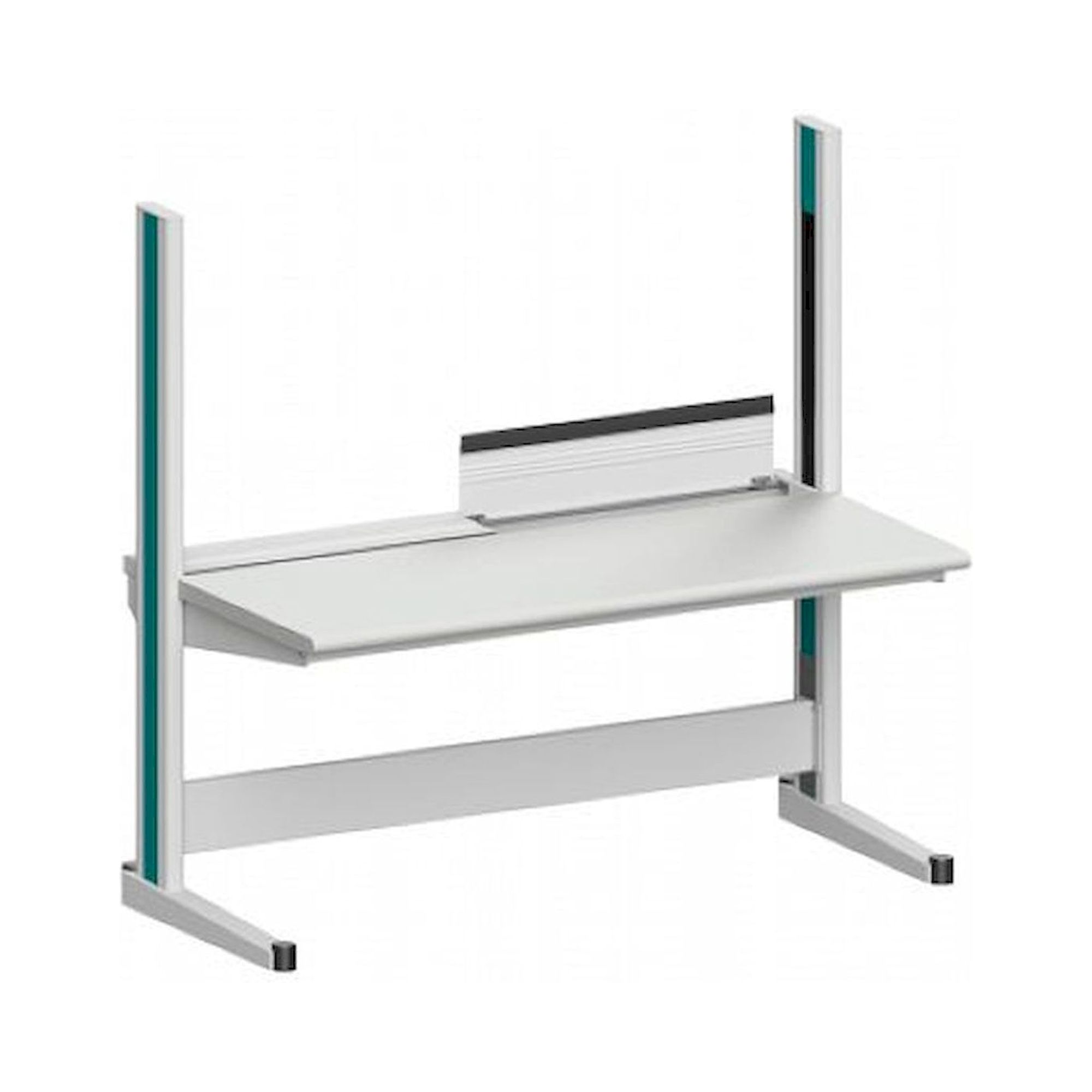 Karl 10.330.12. Arbeitstisch Quadro Grundelement inklusive Kabelwanne mit Klappe, 1650x880x1600 mm