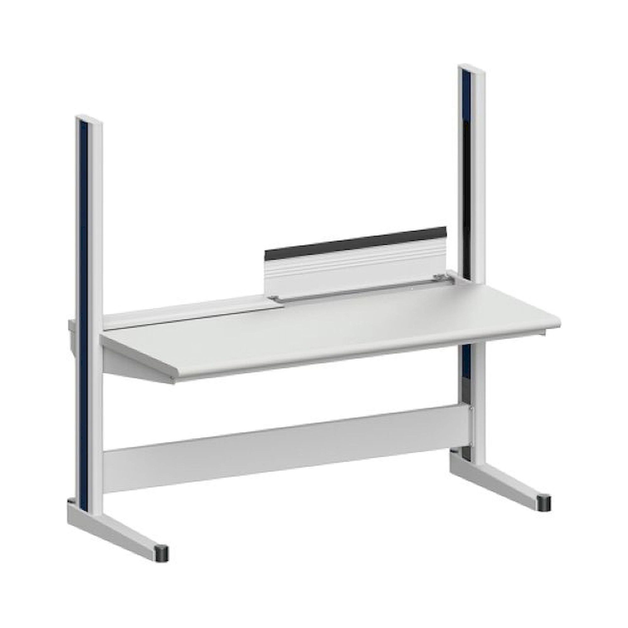 Karl 10.330.13. Arbeitstisch Quadro Grundelement inklusive Kabelwanne mit Klappe, 1650x880x1600 mm