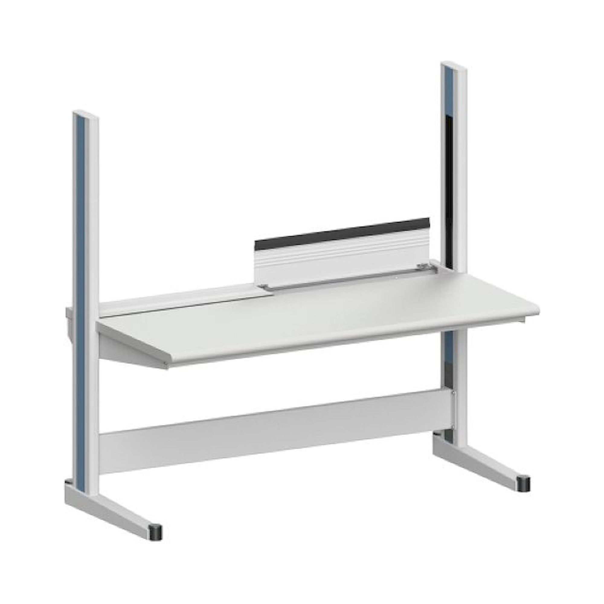 Karl 10.330.18. Arbeitstisch Quadro Grundelement inklusive Kabelwanne mit Klappe, 1650x880x1600 mm