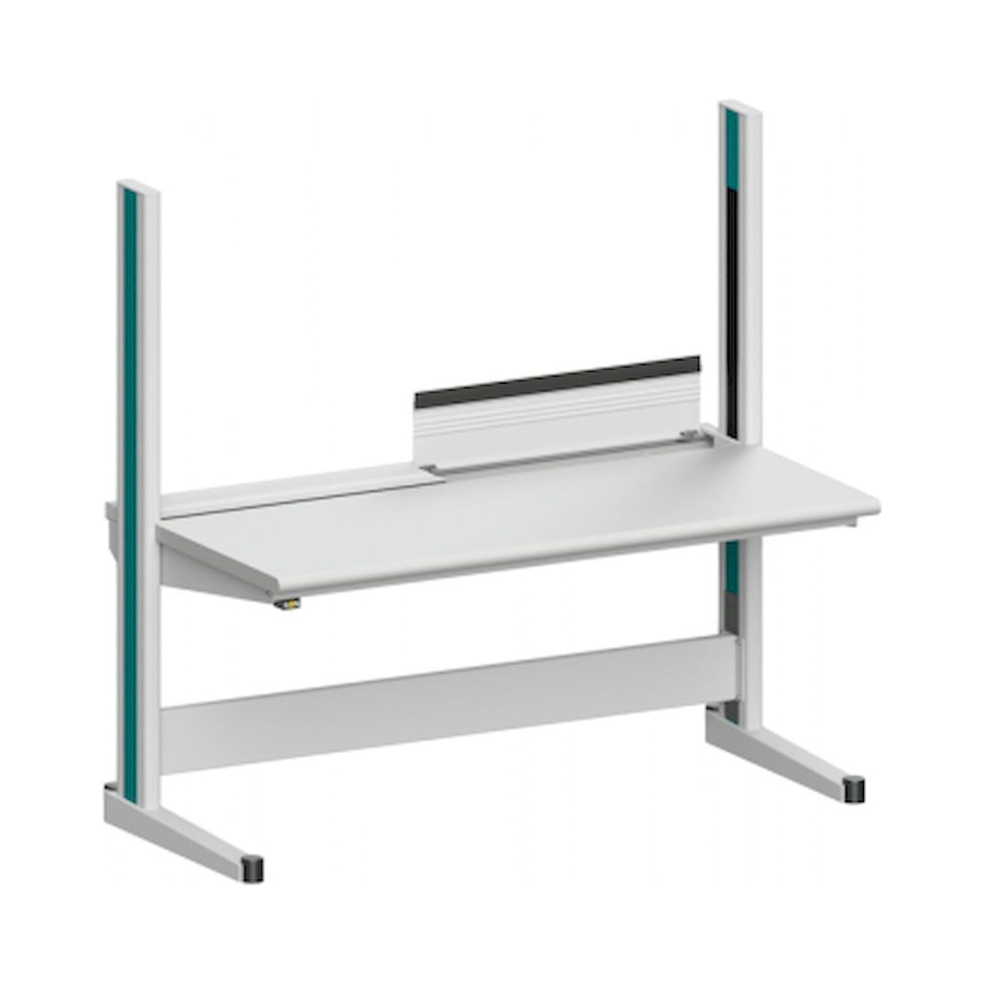 Karl 10.330.22. ESD-Arbeitstisch Quadro Grundelement inklusive Kabelwanne mit Klappe, 1650x880x1600 mm