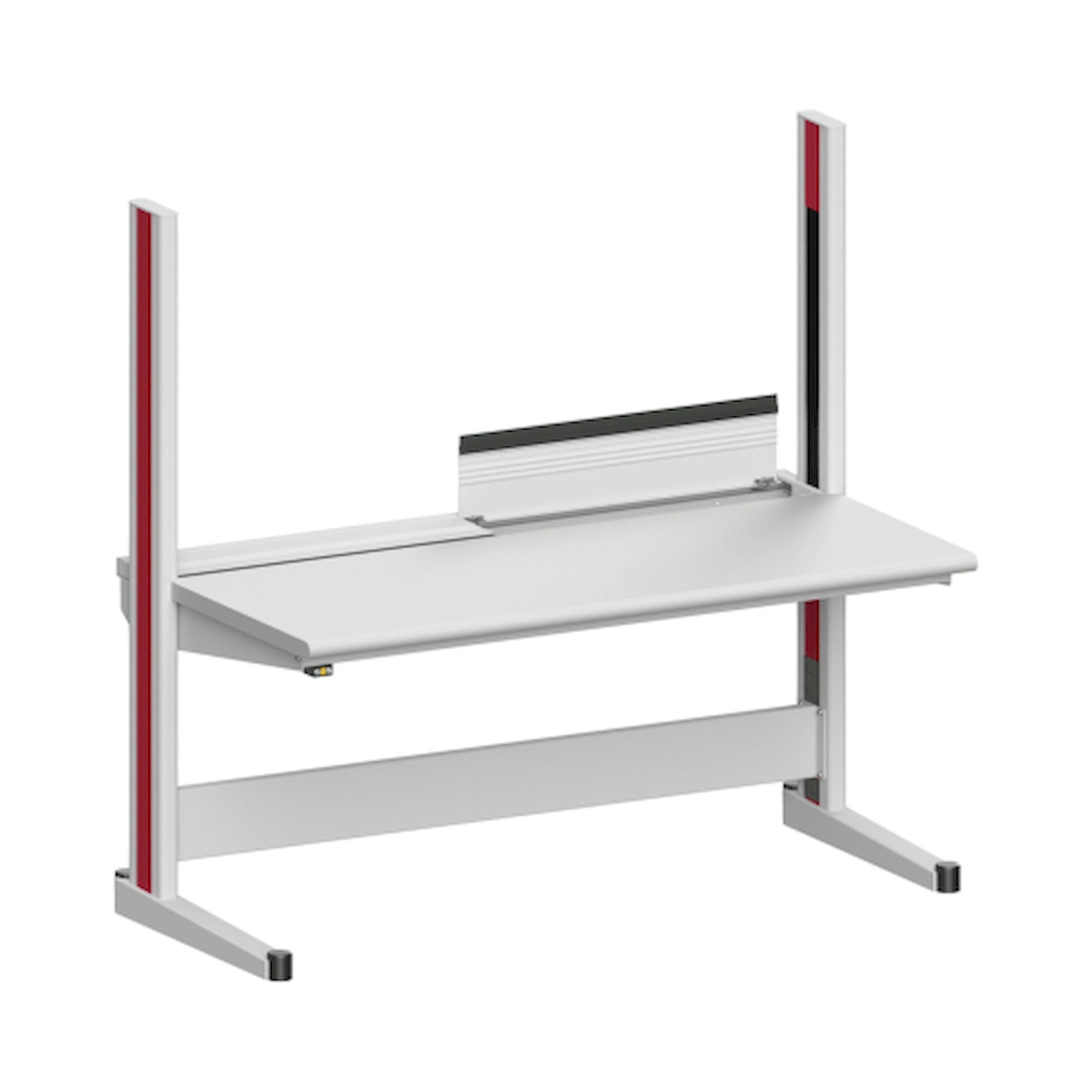 Karl 10.330.24. ESD-Arbeitstisch Quadro Grundelement inklusive Kabelwanne mit Klappe, 1650x880x1600 mm