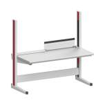 Karl 10.330.24. ESD-Arbeitstisch Quadro Grundelement inklusive Kabelwanne mit Klappe, 1650x880x1600 mm