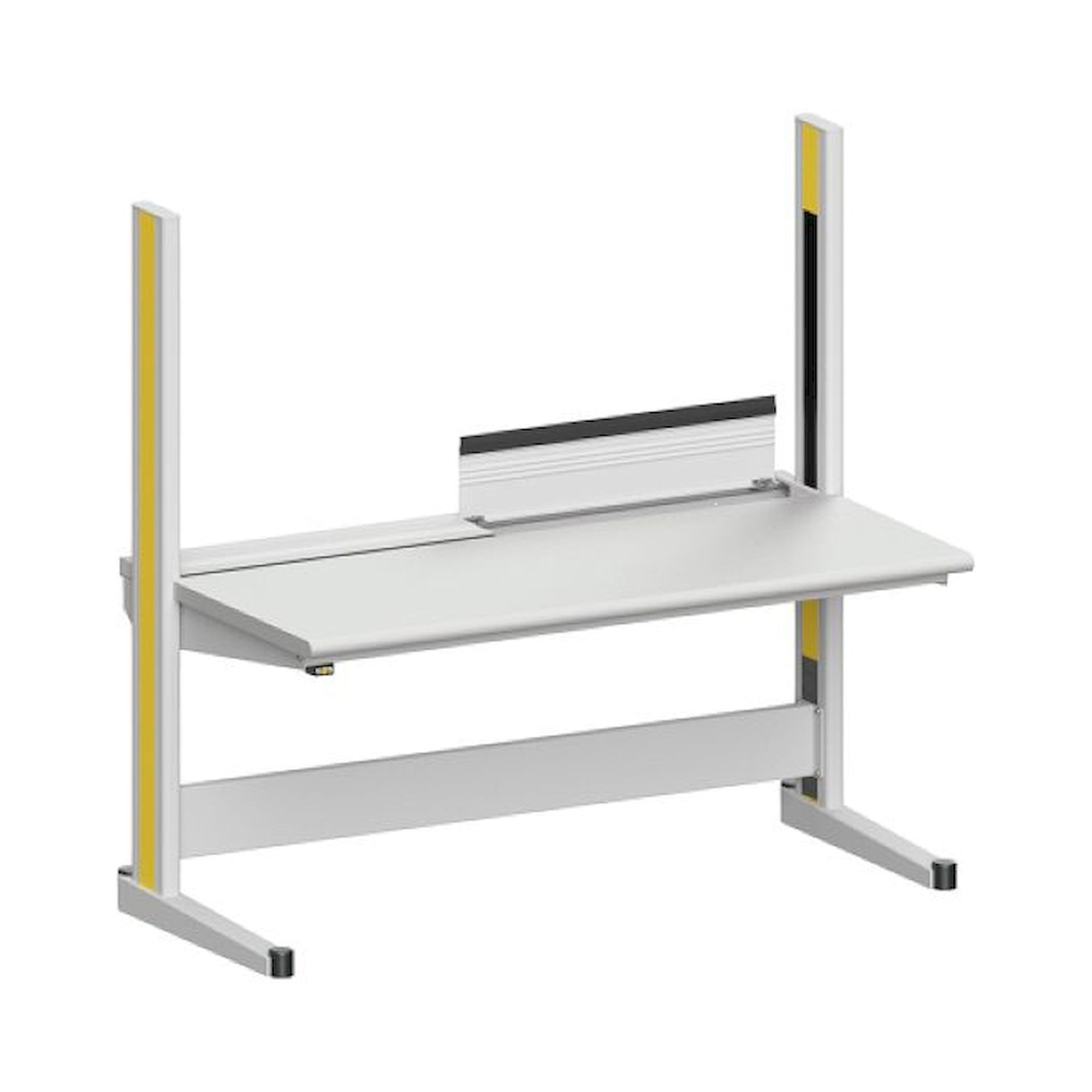 Karl 10.330.26. ESD-Arbeitstisch Quadro Grundelement inklusive Kabelwanne mit Klappe, 1650x880x1600 mm