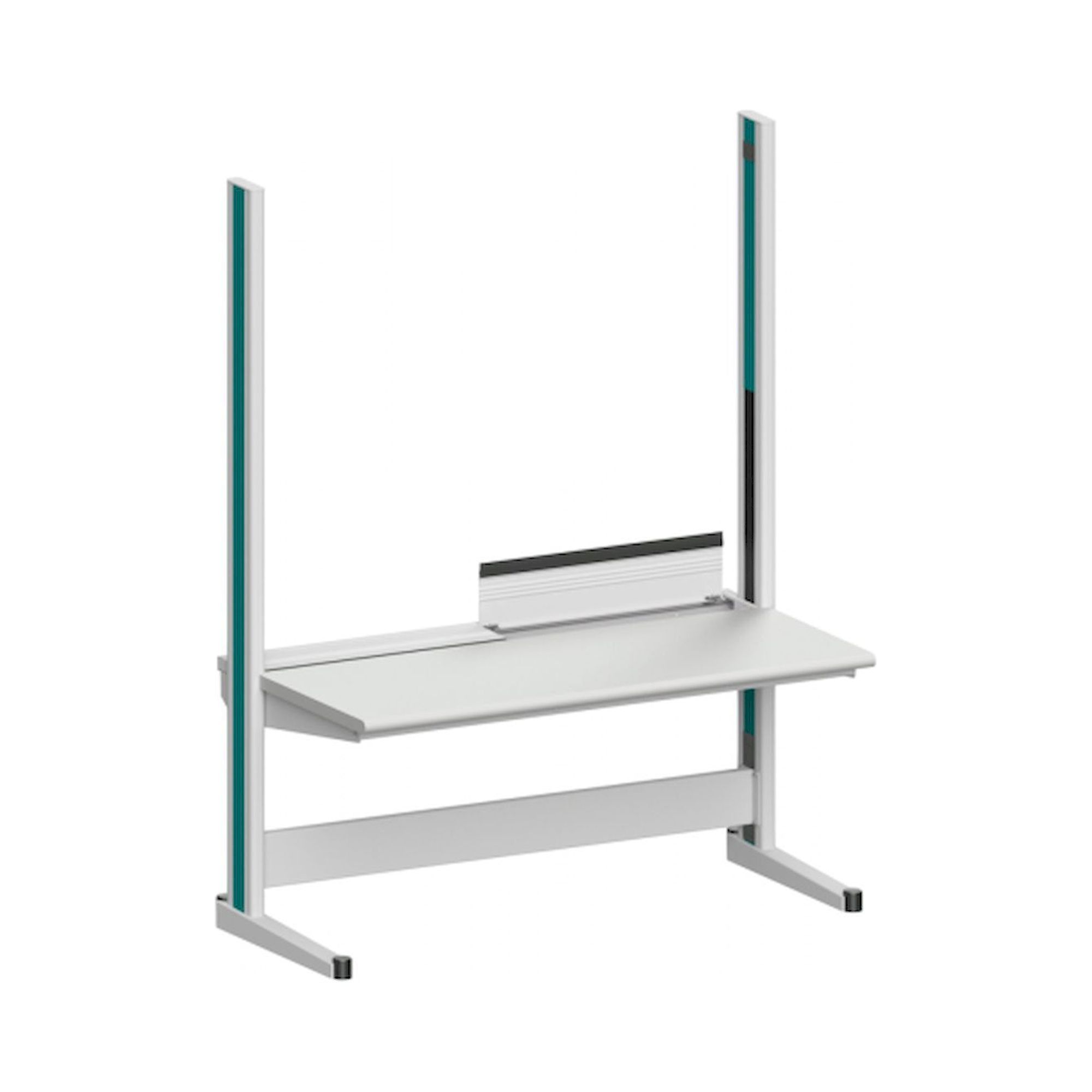 Karl 10.335.12. Arbeitstisch Quadro Grundelement inklusive Kabelwanne mit Klappe, 1650x880x2200 mm