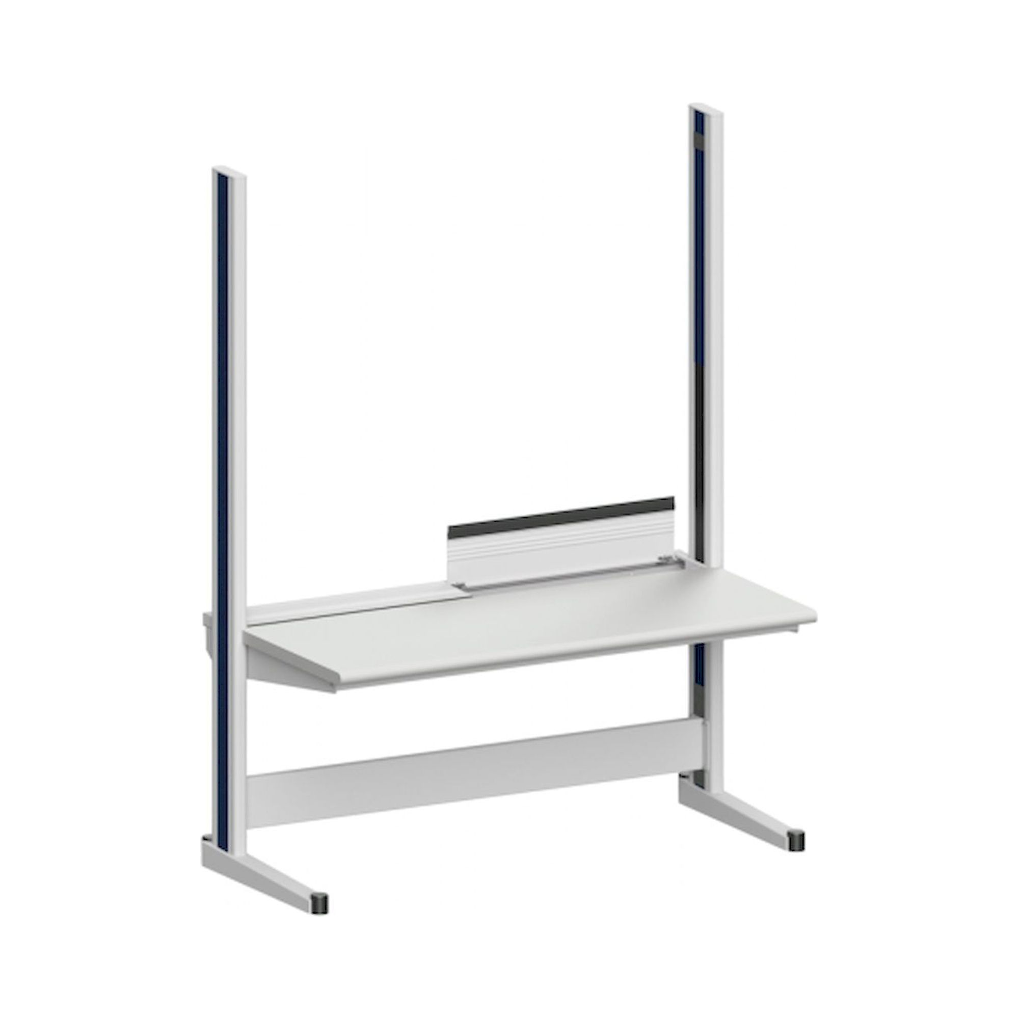 Karl 10.335.13. Arbeitstisch Quadro Grundelement inklusive Kabelwanne mit Klappe, 1650x880x2200 mm