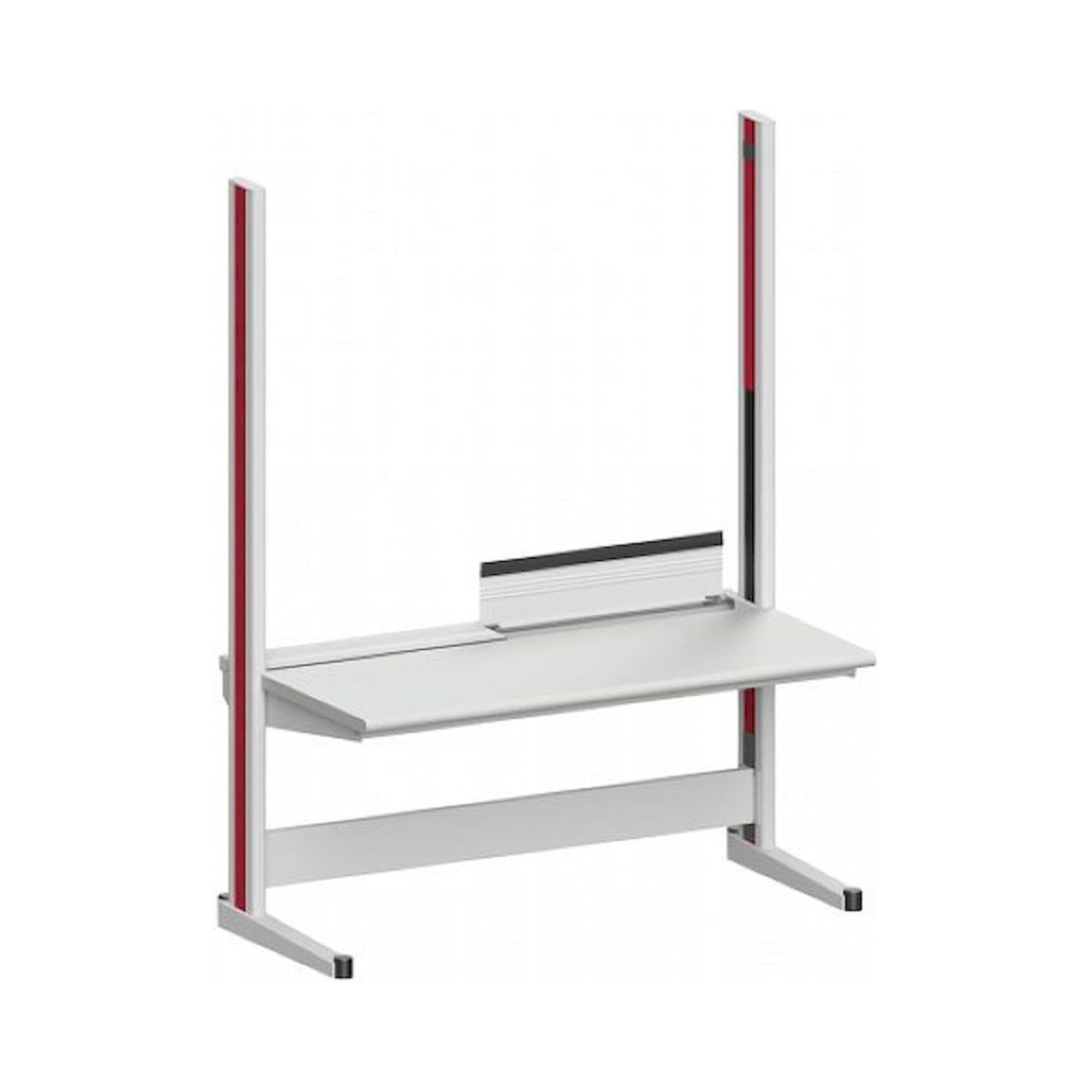 Karl 10.335.14. Arbeitstisch Quadro Grundelement inklusive Kabelwanne mit Klappe, 1650x880x2200 mm