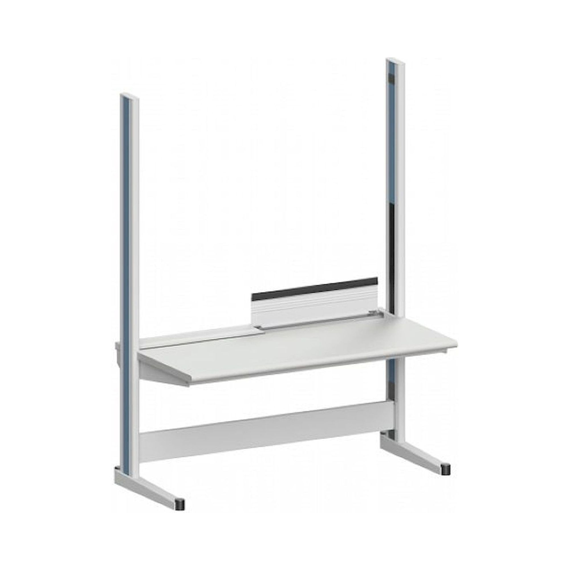 Karl 10.335.18. Arbeitstisch Quadro Grundelement inklusive Kabelwanne mit Klappe, 1650x880x2200 mm