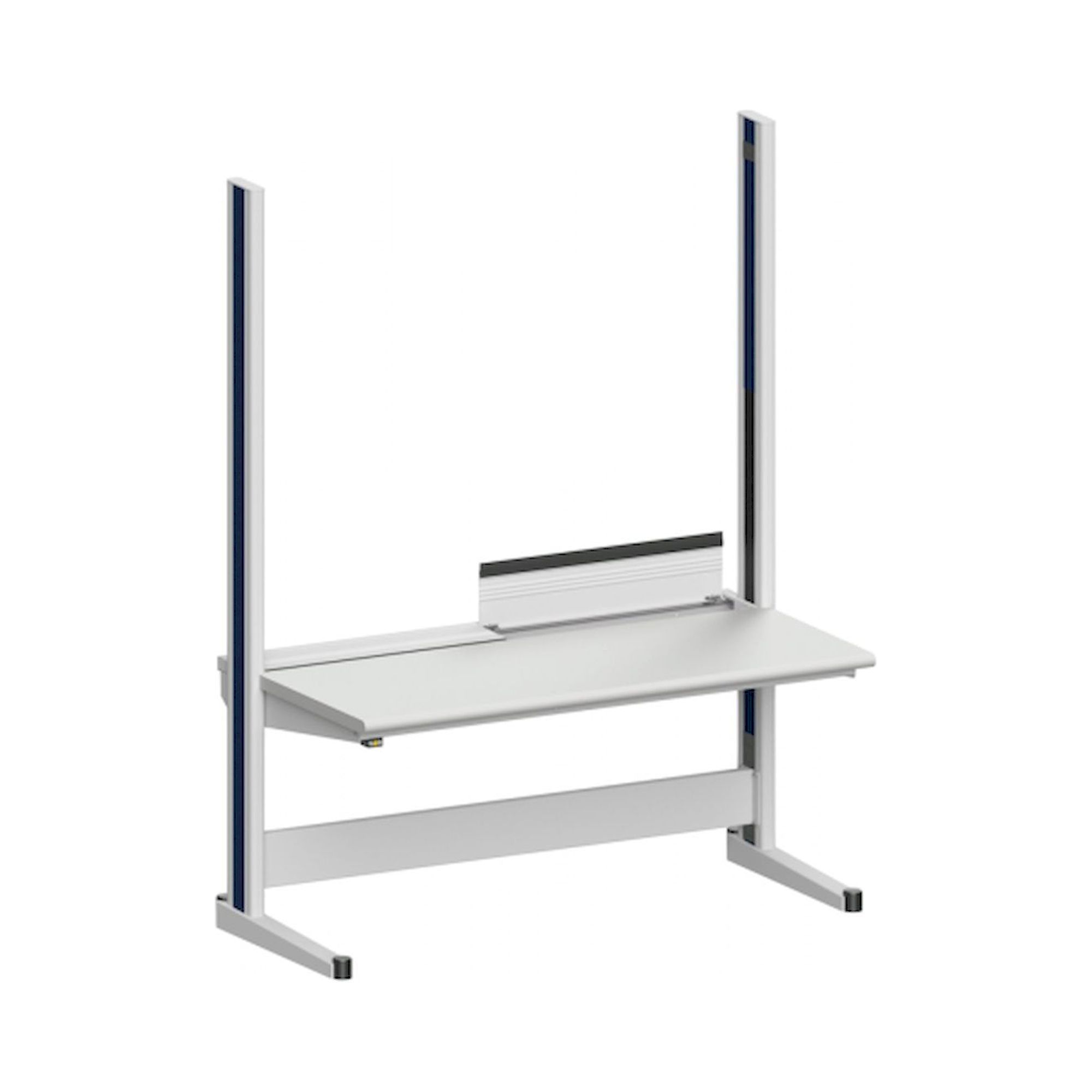 Karl 10.335.23. ESD-Arbeitstisch Quadro Grundelement inklusive Kabelwanne mit Klappe, 1650x880x2200 mm