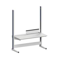 Karl 10.335.23. ESD-Arbeitstisch Quadro Grundelement inklusive Kabelwanne mit Klappe, 1650x880x2200 mm