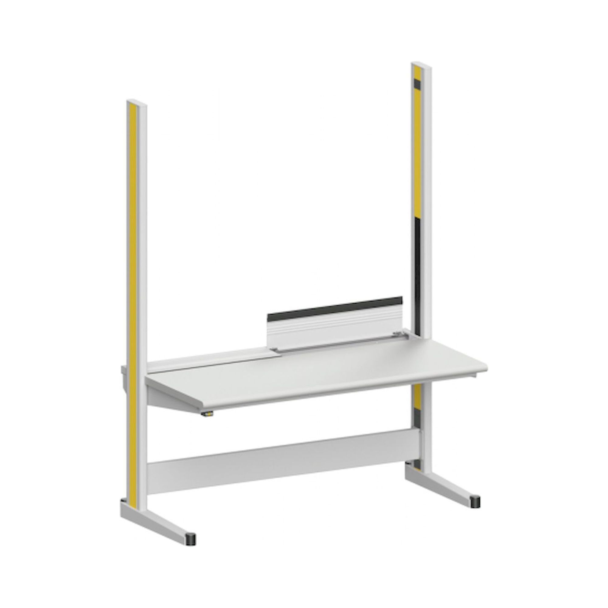 Karl 10.335.26. ESD-Arbeitstisch Quadro Grundelement inklusive Kabelwanne mit Klappe, 1650x880x2200 mm