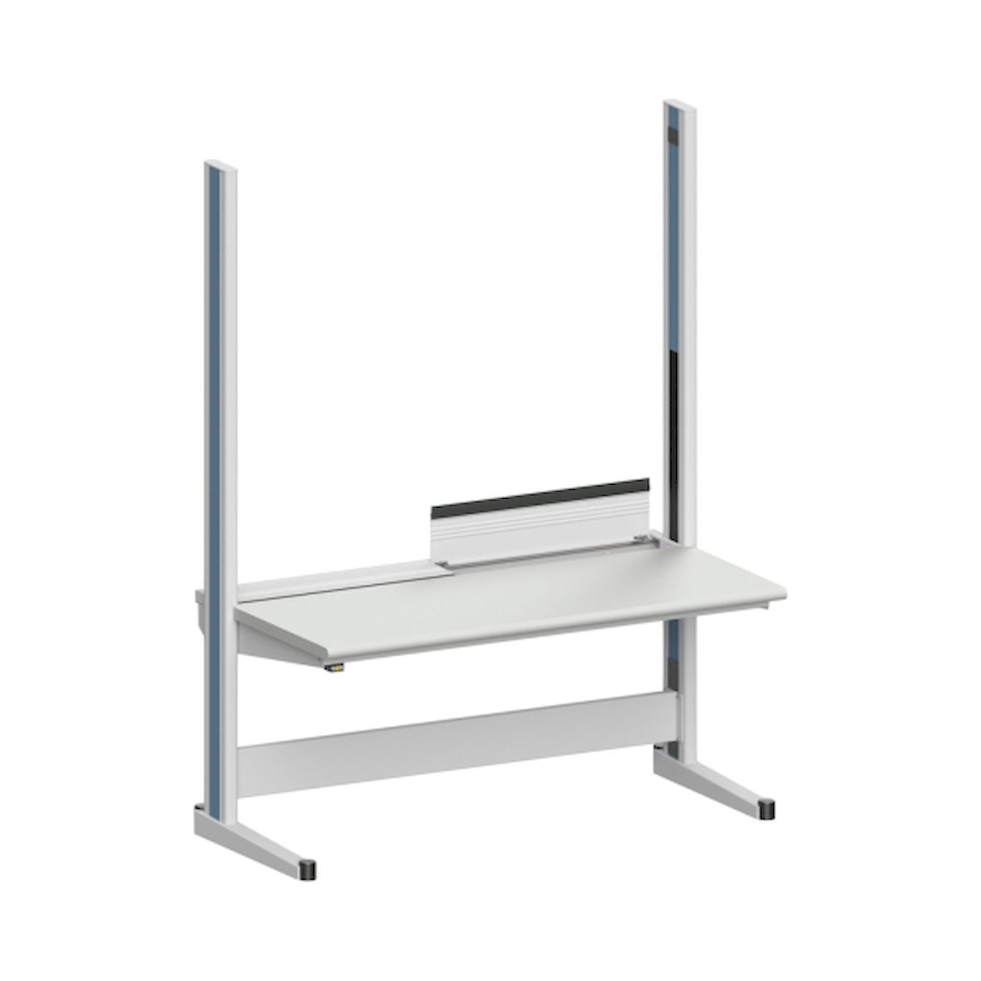 Karl 10.335.28. ESD-Arbeitstisch Quadro Grundelement inklusive Kabelwanne mit Klappe, 1650x880x2200 mm