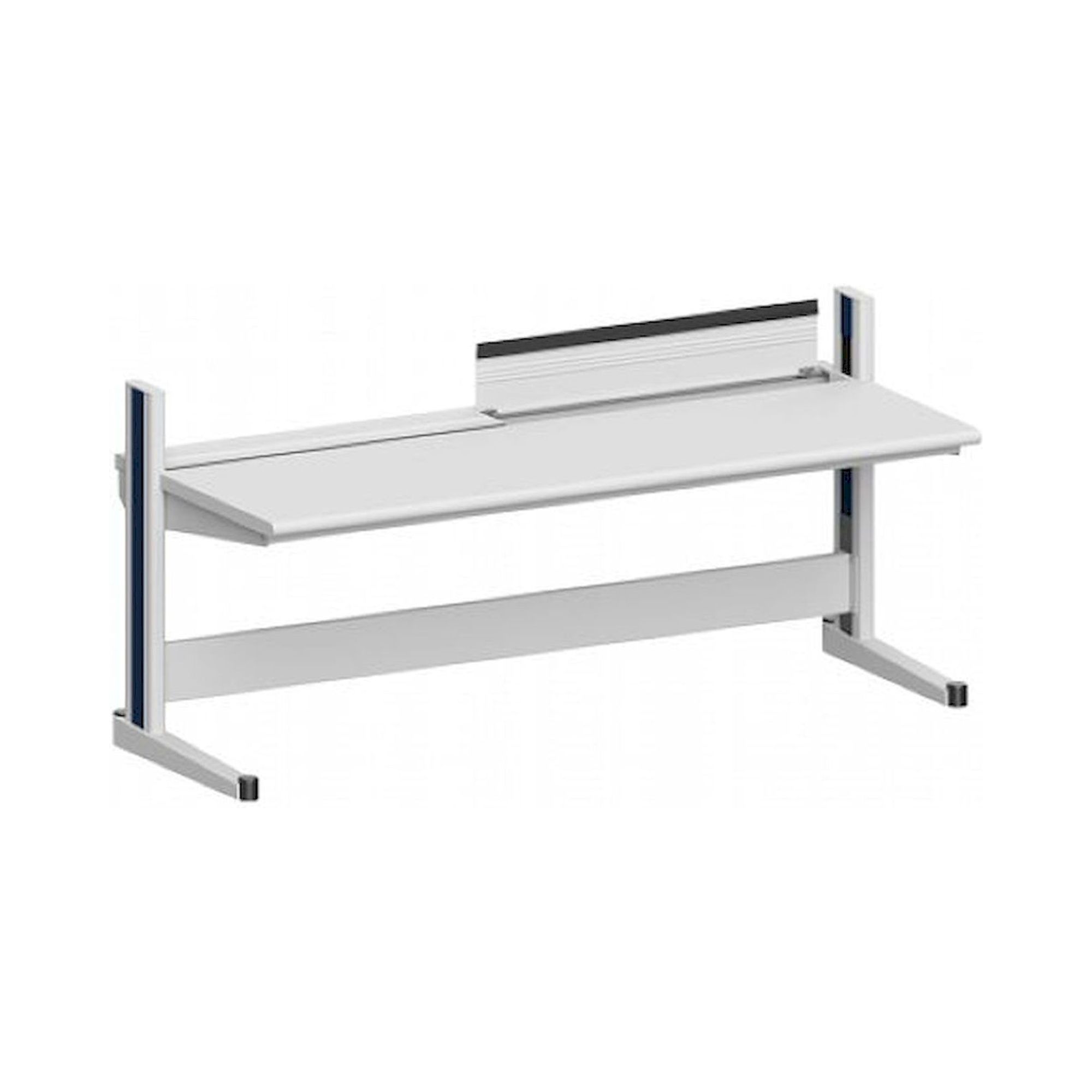 Karl 10.345.13. Arbeitstisch Quadro Grundelement inklusive Kabelwanne mit Klappe, 2135x880x1000 mm