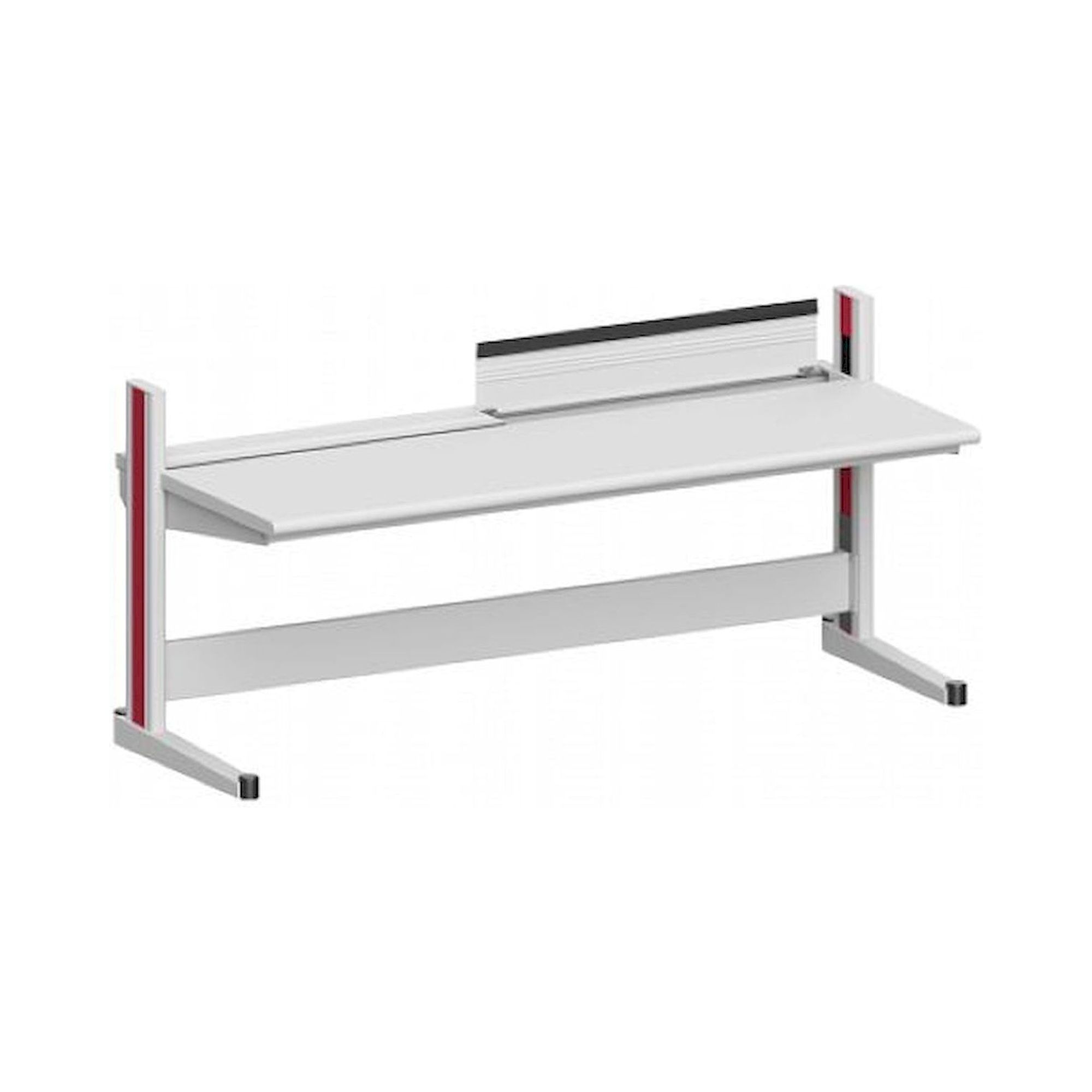 Karl 10.345.14. Arbeitstisch Quadro Grundelement inklusive Kabelwanne mit Klappe, 2135x880x1000 mm