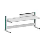 Karl 10.345.22. ESD-Arbeitstisch Quadro Grundelement inklusive Kabelwanne mit Klappe, 2135x880x1000 mm