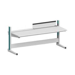 Karl 10.345.22. ESD-Arbeitstisch Quadro Grundelement inklusive Kabelwanne mit Klappe, 2135x880x1000 mm