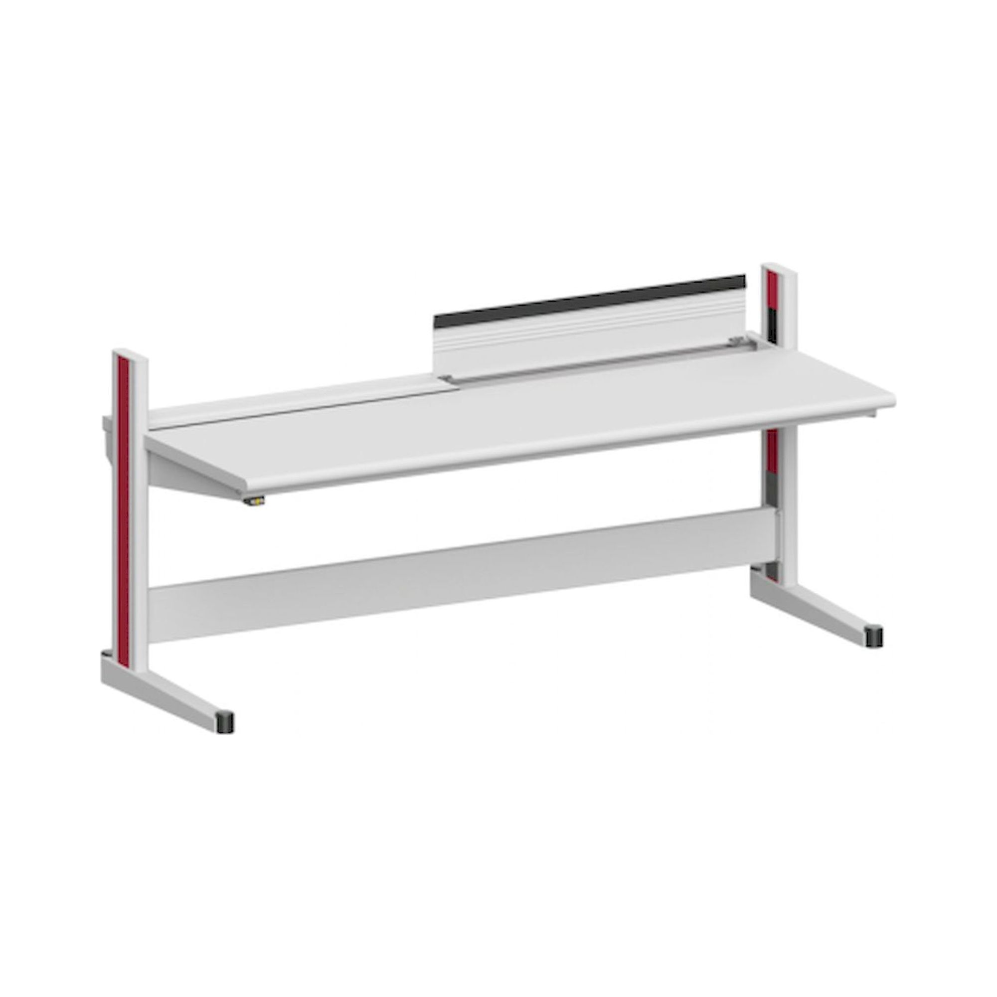 Karl 10.345.24. ESD-Arbeitstisch Quadro Grundelement inklusive Kabelwanne mit Klappe, 2135x880x1000 mm