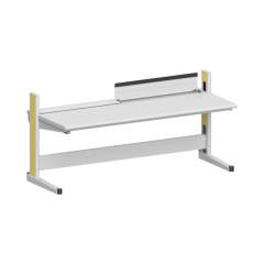 Karl 10.345.26. ESD-Arbeitstisch Quadro Grundelement inklusive Kabelwanne mit Klappe, 2135x880x1000 mm