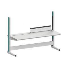 Karl 10.350.12. Arbeitstisch Quadro Grundelement inklusive Kabelwanne mit Klappe, 2135x880x1600 mm