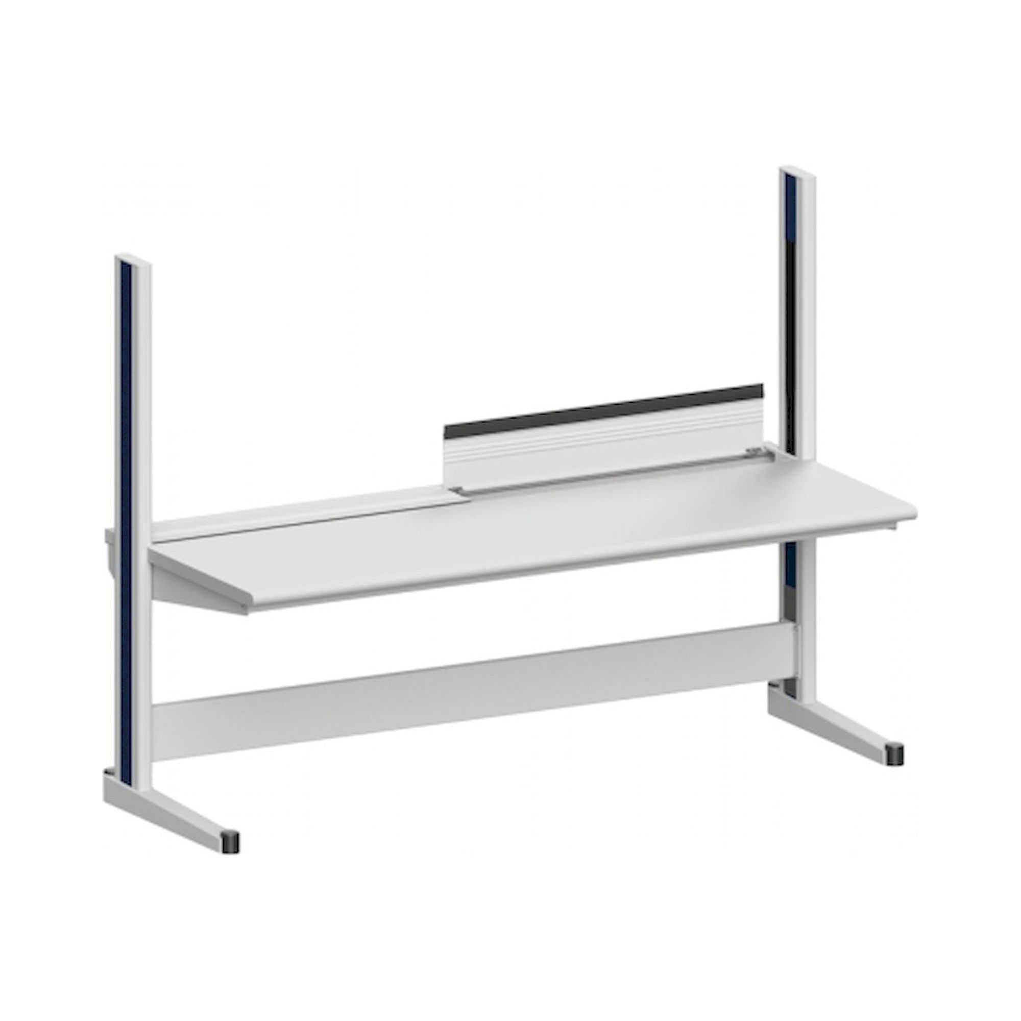 Karl 10.350.13. Arbeitstisch Quadro Grundelement inklusive Kabelwanne mit Klappe, 2135x880x1600 mm