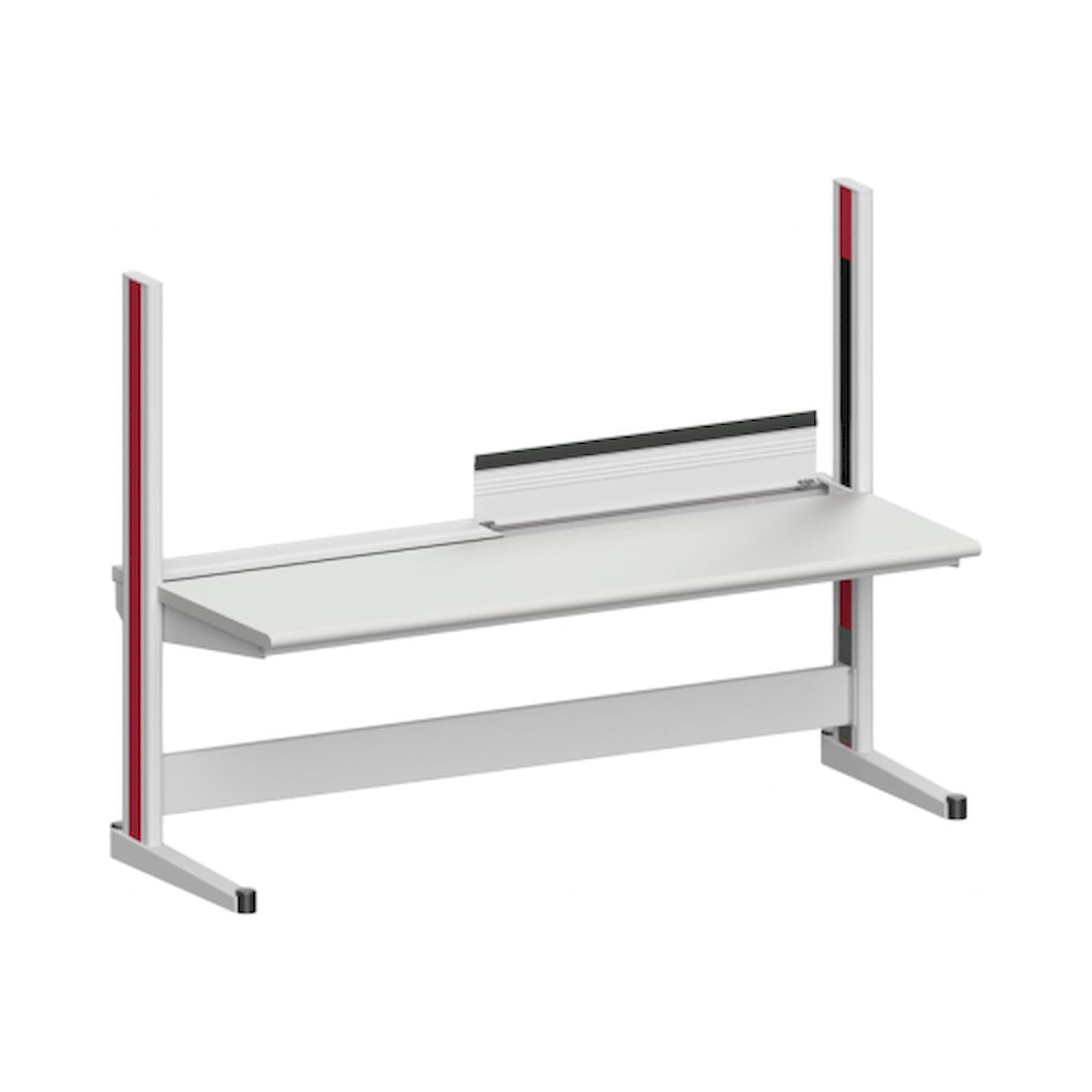 Karl 10.350.14. Arbeitstisch Quadro Grundelement inklusive Kabelwanne mit Klappe, 2135x880x1600 mm