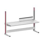 Karl 10.350.14. Arbeitstisch Quadro Grundelement inklusive Kabelwanne mit Klappe, 2135x880x1600 mm