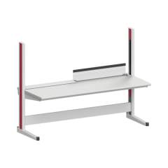 Karl 10.350.14. Arbeitstisch Quadro Grundelement inklusive Kabelwanne mit Klappe, 2135x880x1600 mm