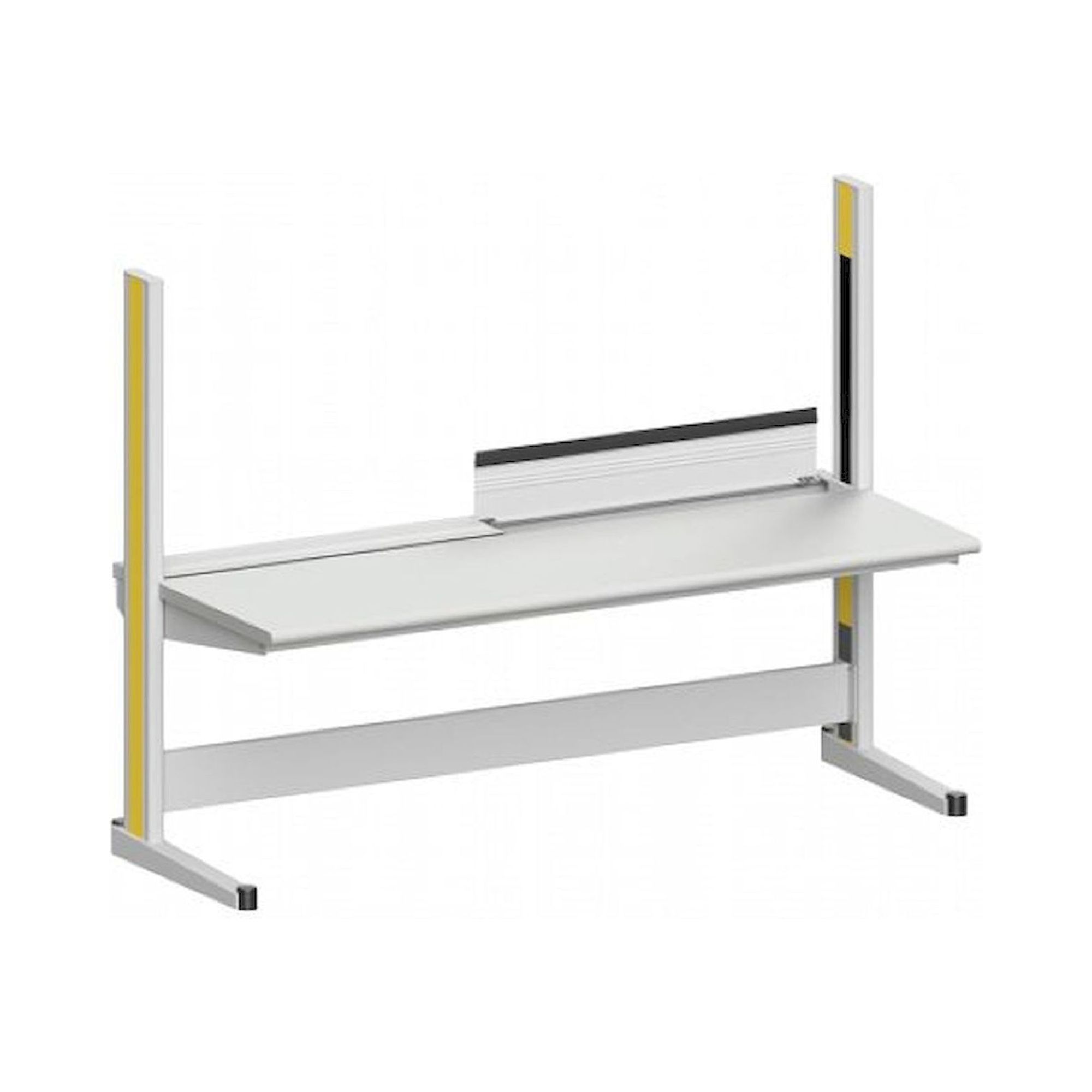 Karl 10.350.16. Arbeitstisch Quadro Grundelement inklusive Kabelwanne mit Klappe, 2135x880x1600 mm