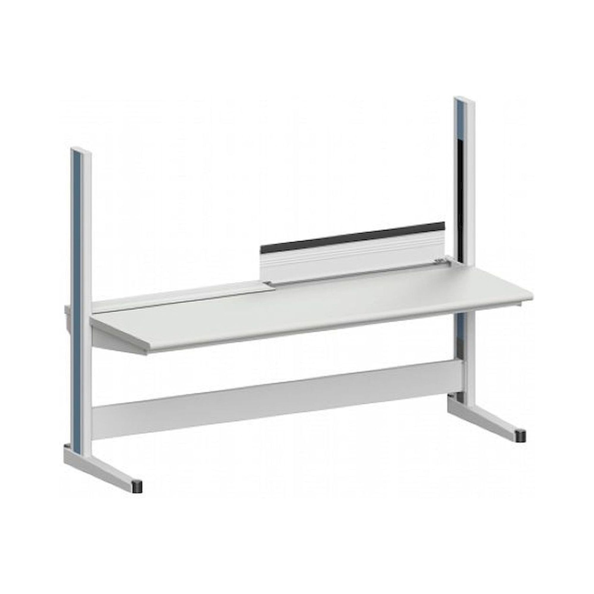 Karl 10.350.18. Arbeitstisch Quadro Grundelement inklusive Kabelwanne mit Klappe, 2135x880x1600 mm