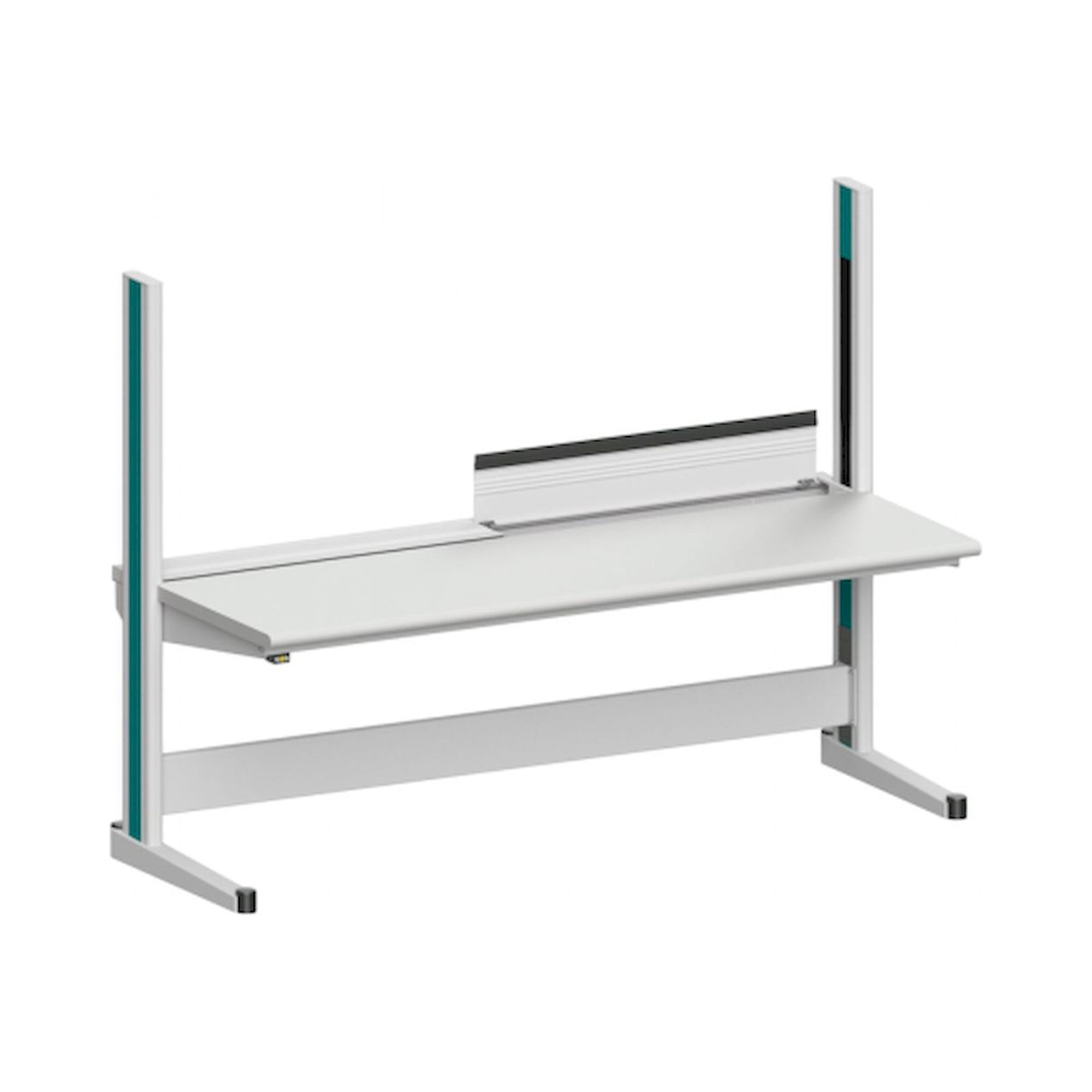 Karl 10.350.22. ESD-Arbeitstisch Quadro Grundelement inklusive Kabelwanne mit Klappe, 2135x880x1600 mm