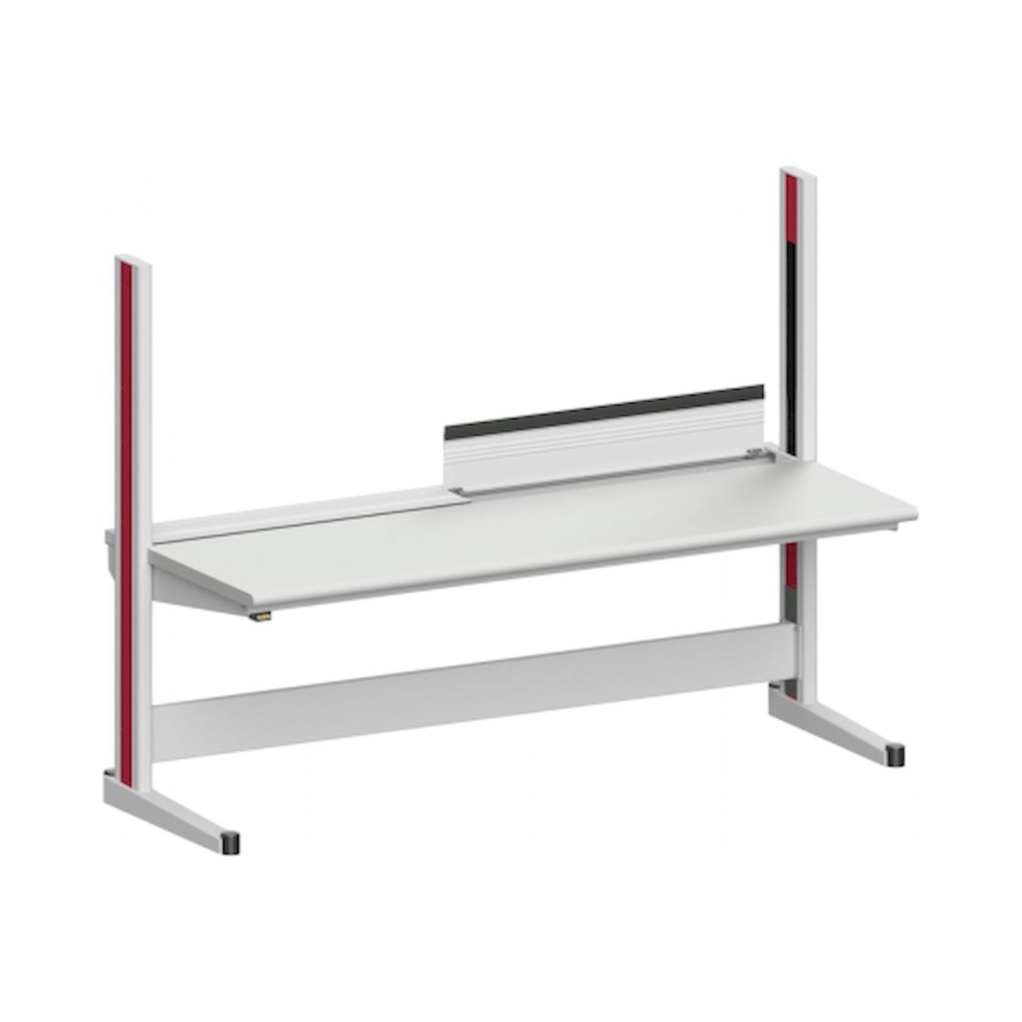 Karl 10.350.24. ESD-Arbeitstisch Quadro Grundelement inklusive Kabelwanne mit Klappe, 2135x880x1600 mm