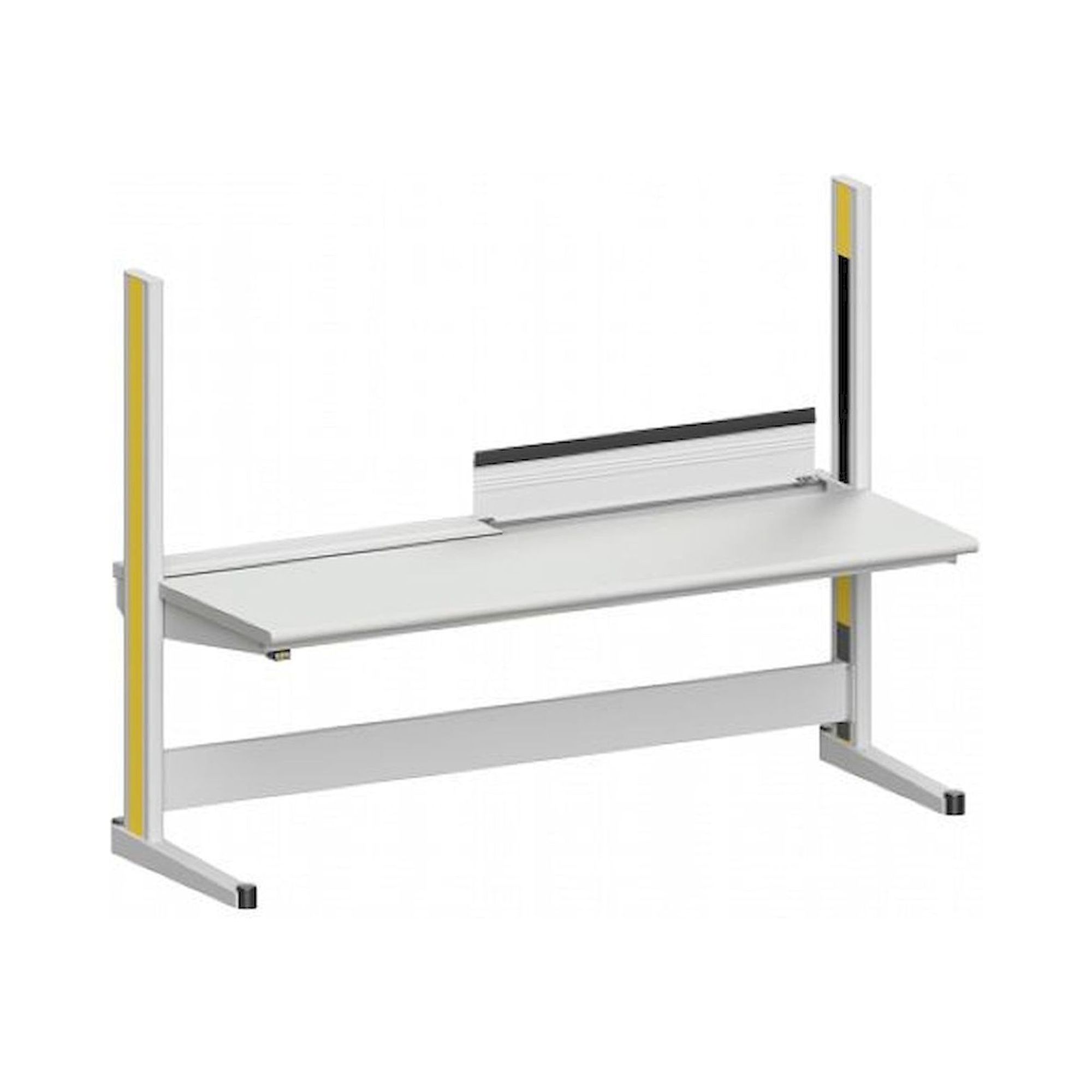 Karl 10.350.26. ESD-Arbeitstisch Quadro Grundelement inklusive Kabelwanne mit Klappe, 2135x880x1600 mm