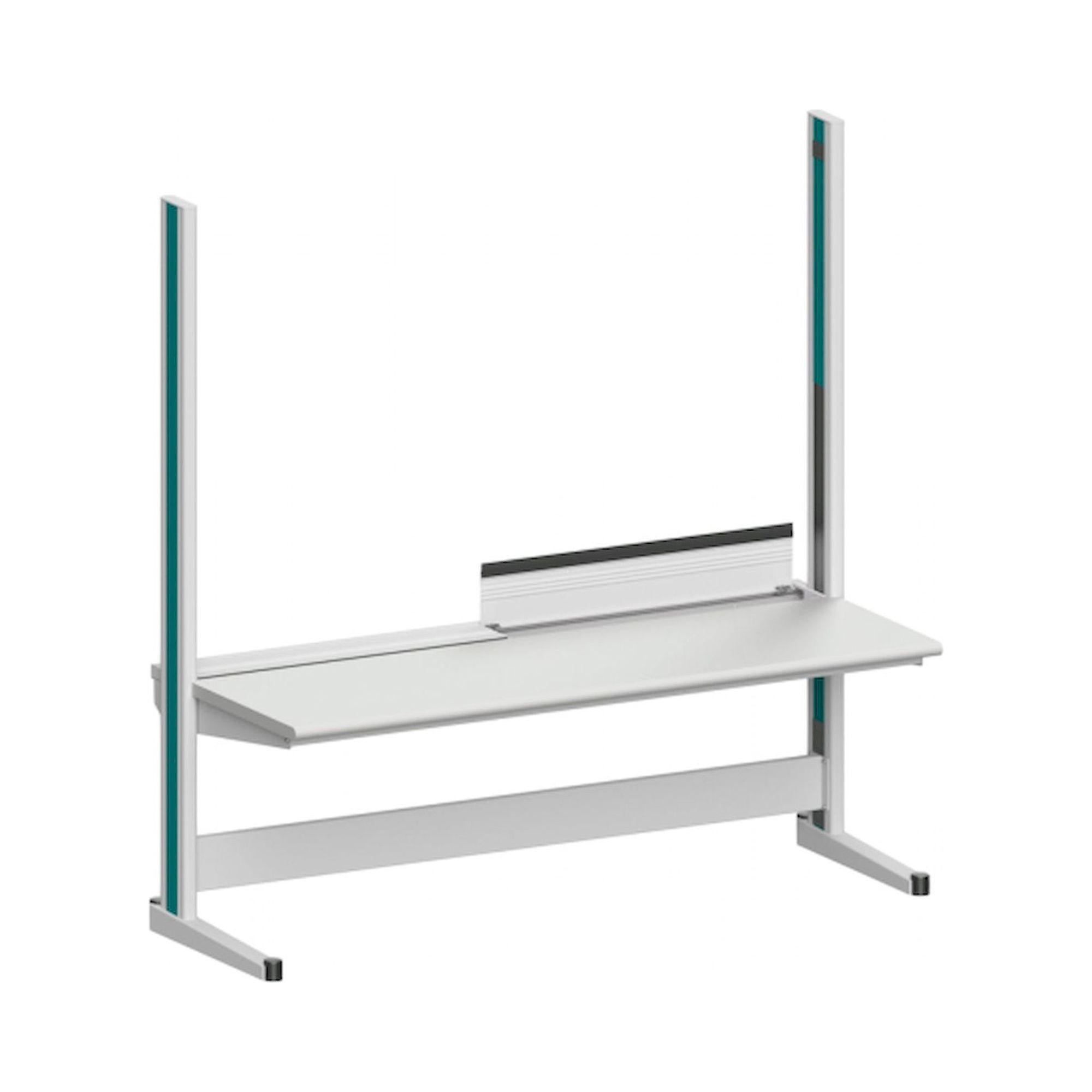 Karl 10.355.12. Arbeitstisch Quadro Grundelement inklusive Kabelwanne mit Klappe, 2135x880x2200 mm