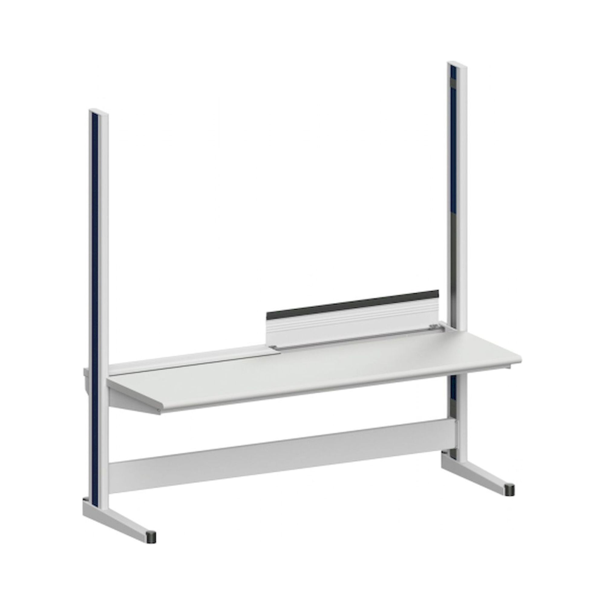 Karl 10.355.13. Arbeitstisch Quadro Grundelement inklusive Kabelwanne mit Klappe, 2135x880x2200 mm