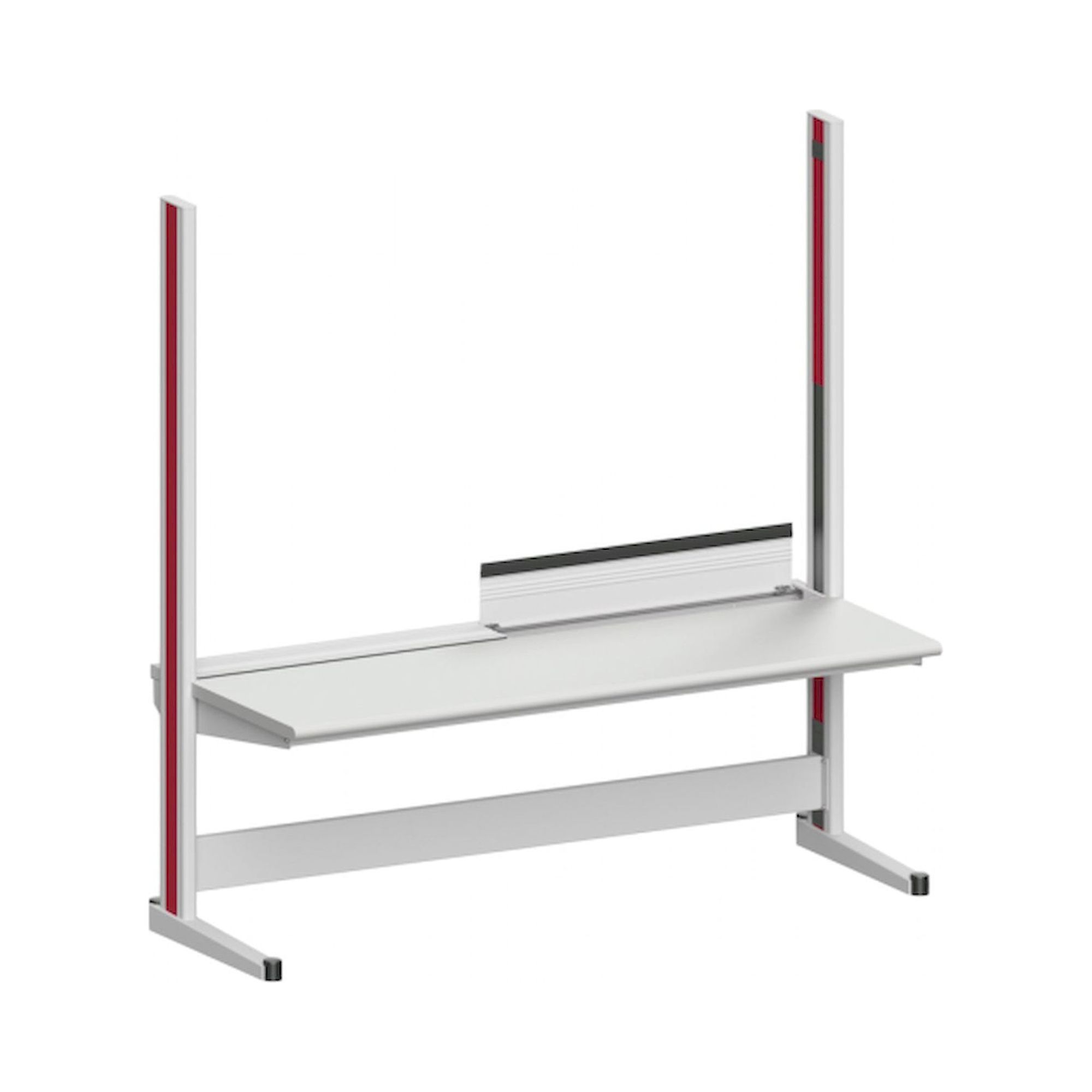 Karl 10.355.14. Arbeitstisch Quadro Grundelement inklusive Kabelwanne mit Klappe, 2135x880x2200 mm