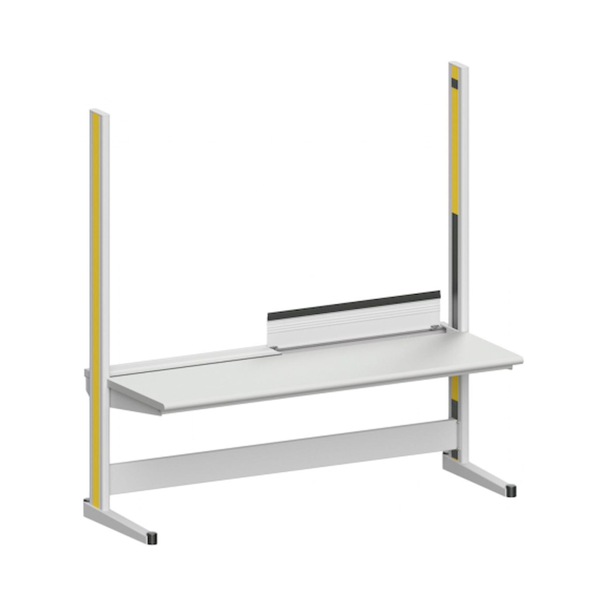 Karl 10.355.16. Arbeitstisch Quadro Grundelement inklusive Kabelwanne mit Klappe, 2135x880x2200 mm