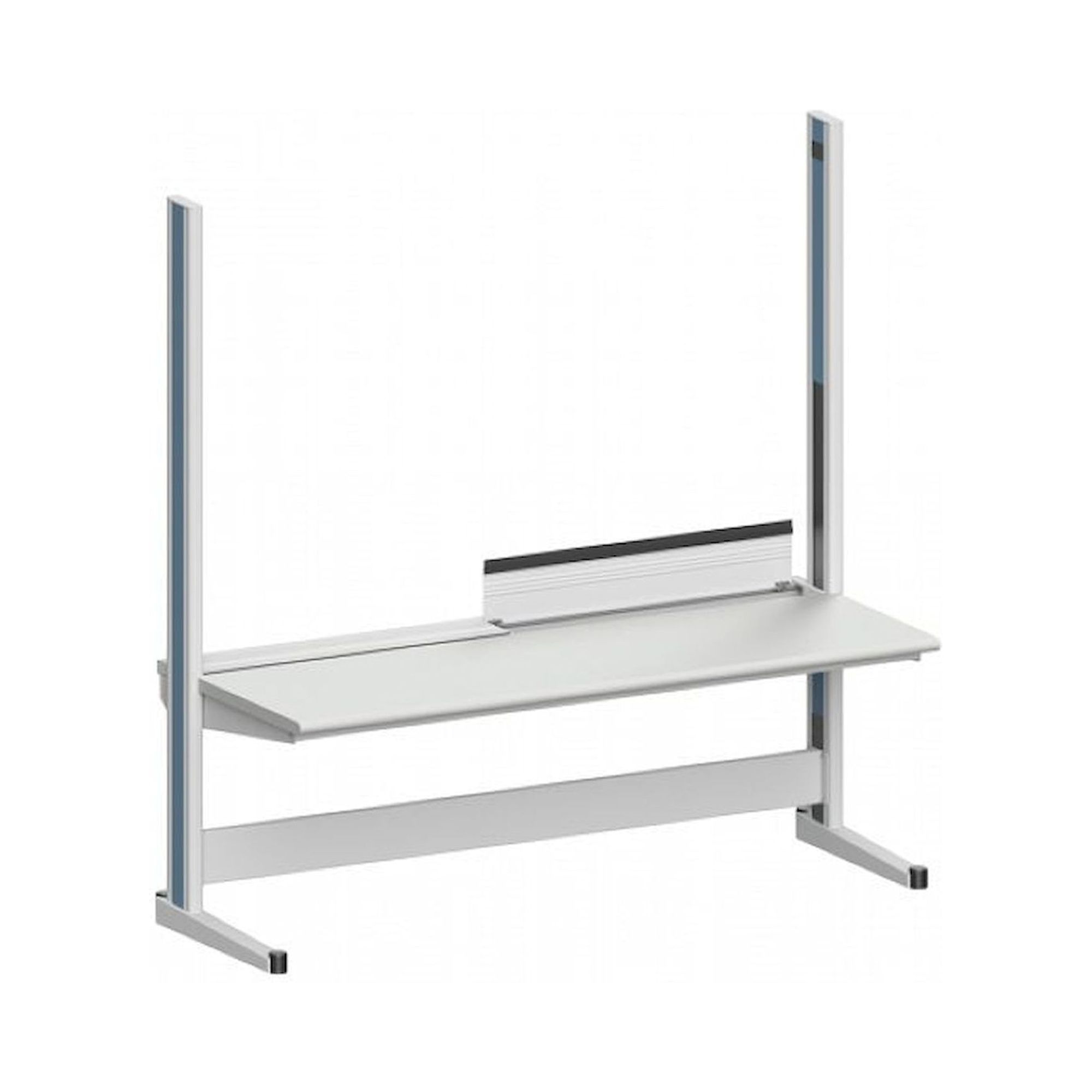 Karl 10.355.18. Arbeitstisch Quadro Grundelement inklusive Kabelwanne mit Klappe, 2135x880x2200 mm