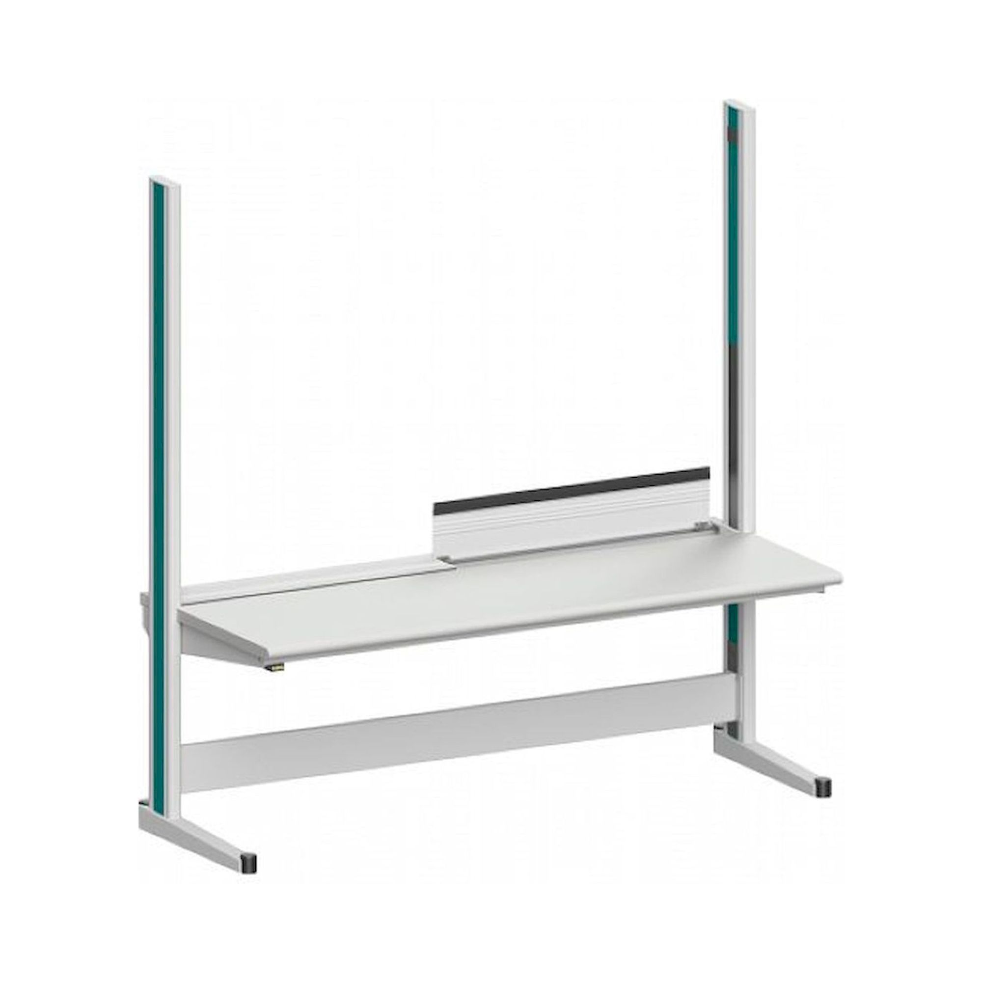 Karl 10.355.22. ESD-Arbeitstisch Quadro Grundelement inklusive Kabelwanne mit Klappe, 2135x880x2200 mm